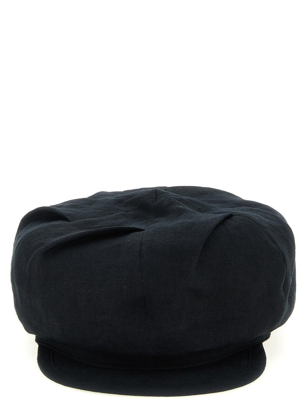 Yohji Yamamoto Black Linen Fatcap Hat