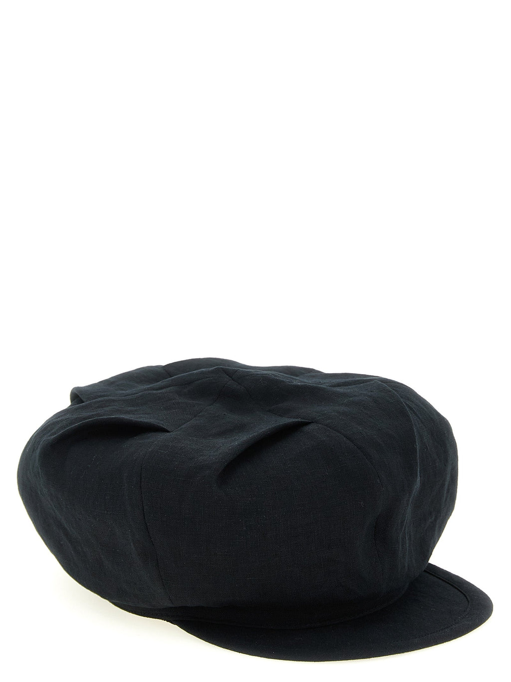 Yohji Yamamoto Black Linen Fatcap Hat