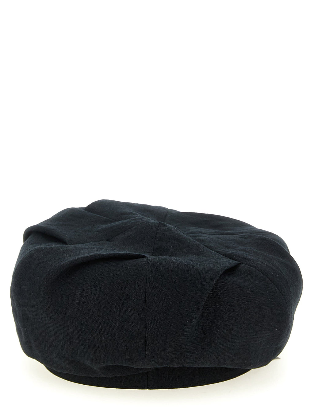 Yohji Yamamoto Black Linen Fatcap Hat