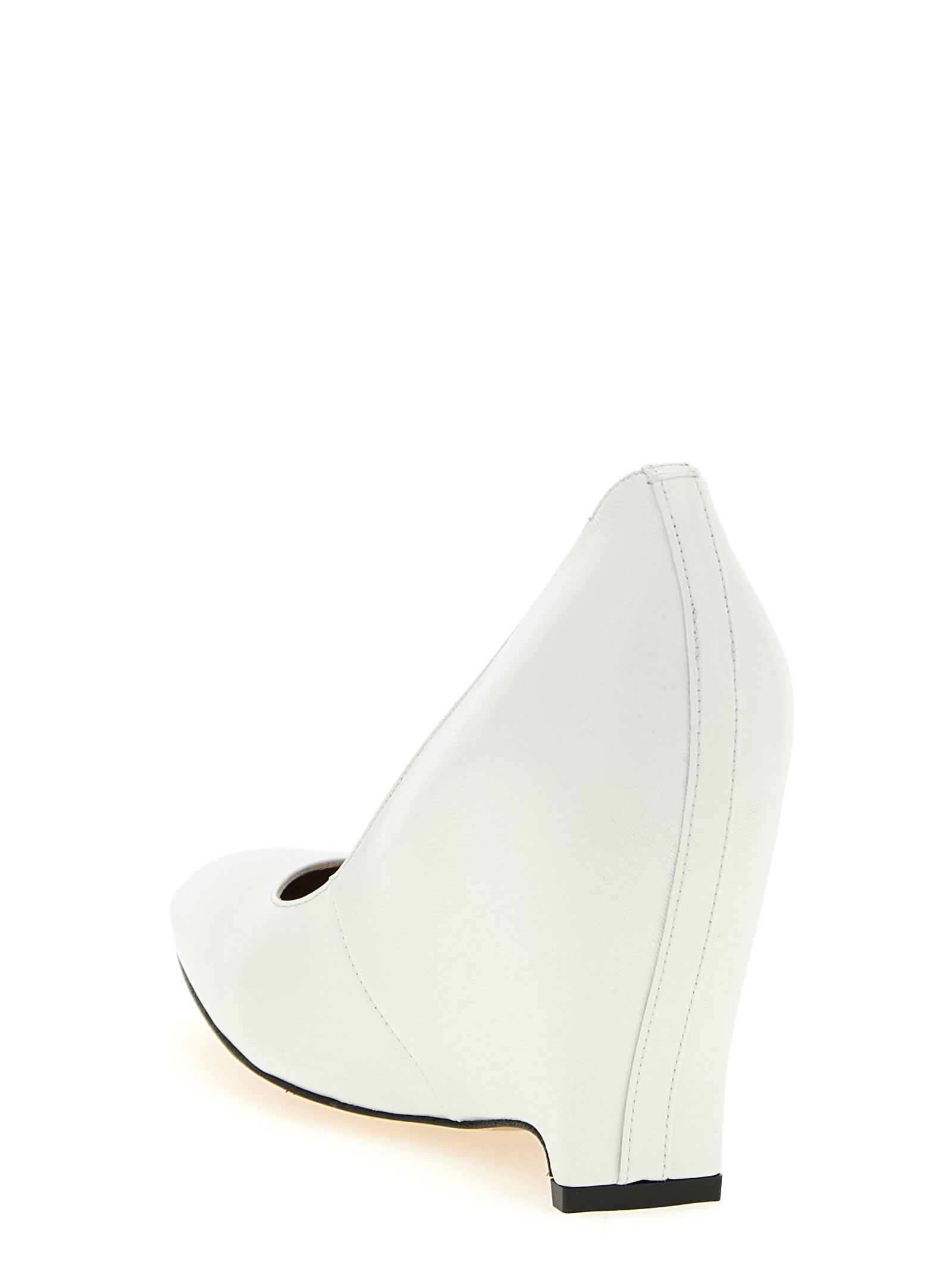 Maison Margiela White Lambskin High Heel Pumps Maison Margiela