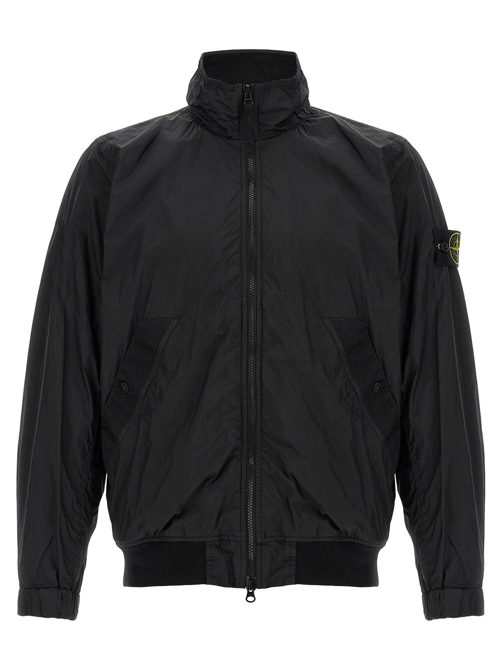 Stone Island Black Polyamide Full-Length Jacket Stone Island