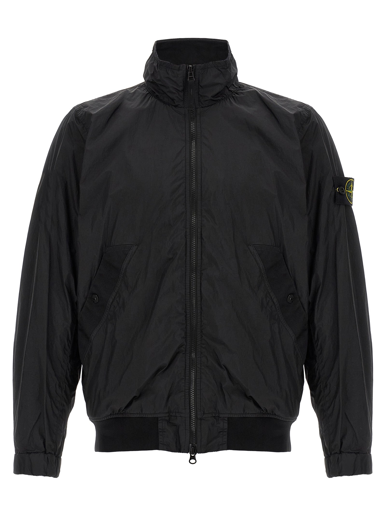 Stone Island Black Polyamide Full-Length Jacket Stone Island