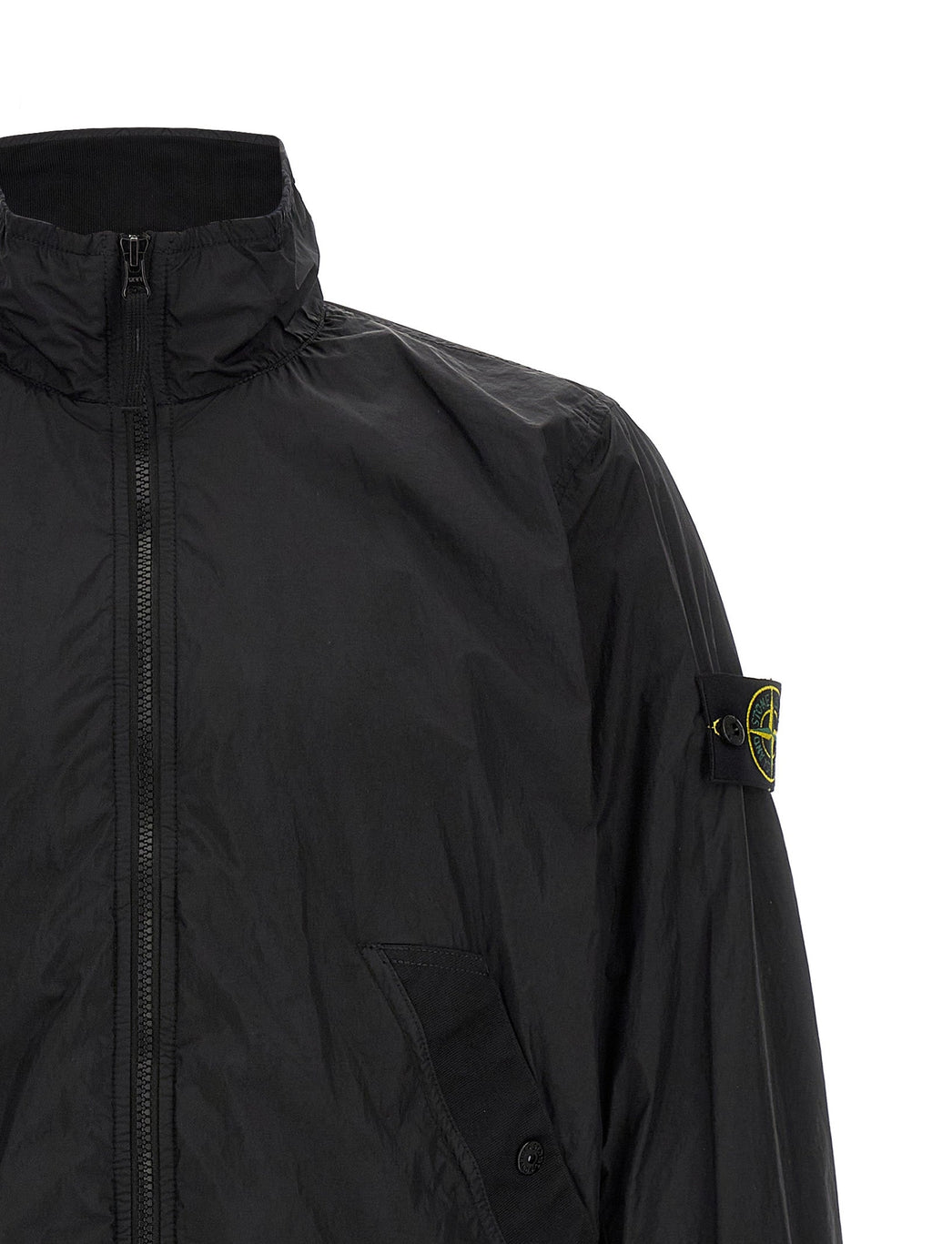 Stone Island Black Polyamide Full-Length Jacket Stone Island