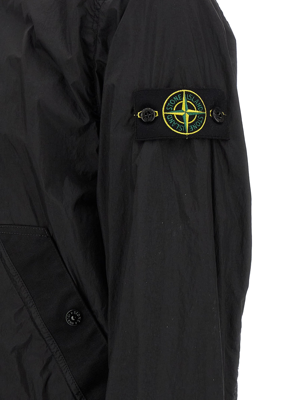 Stone Island Black Polyamide Full-Length Jacket Stone Island