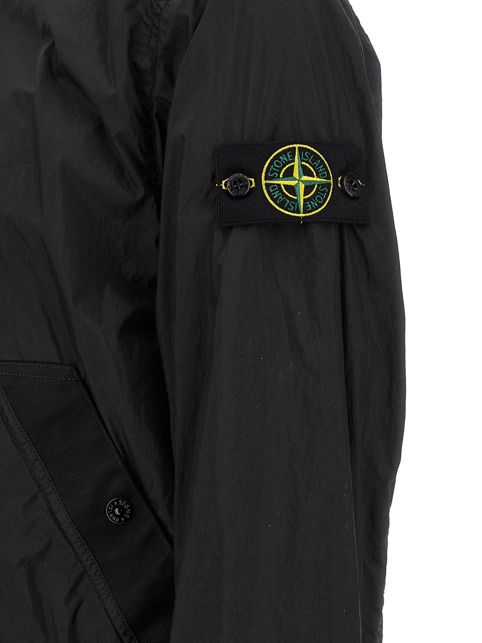 Stone Island Black Polyamide Full-Length Jacket Stone Island