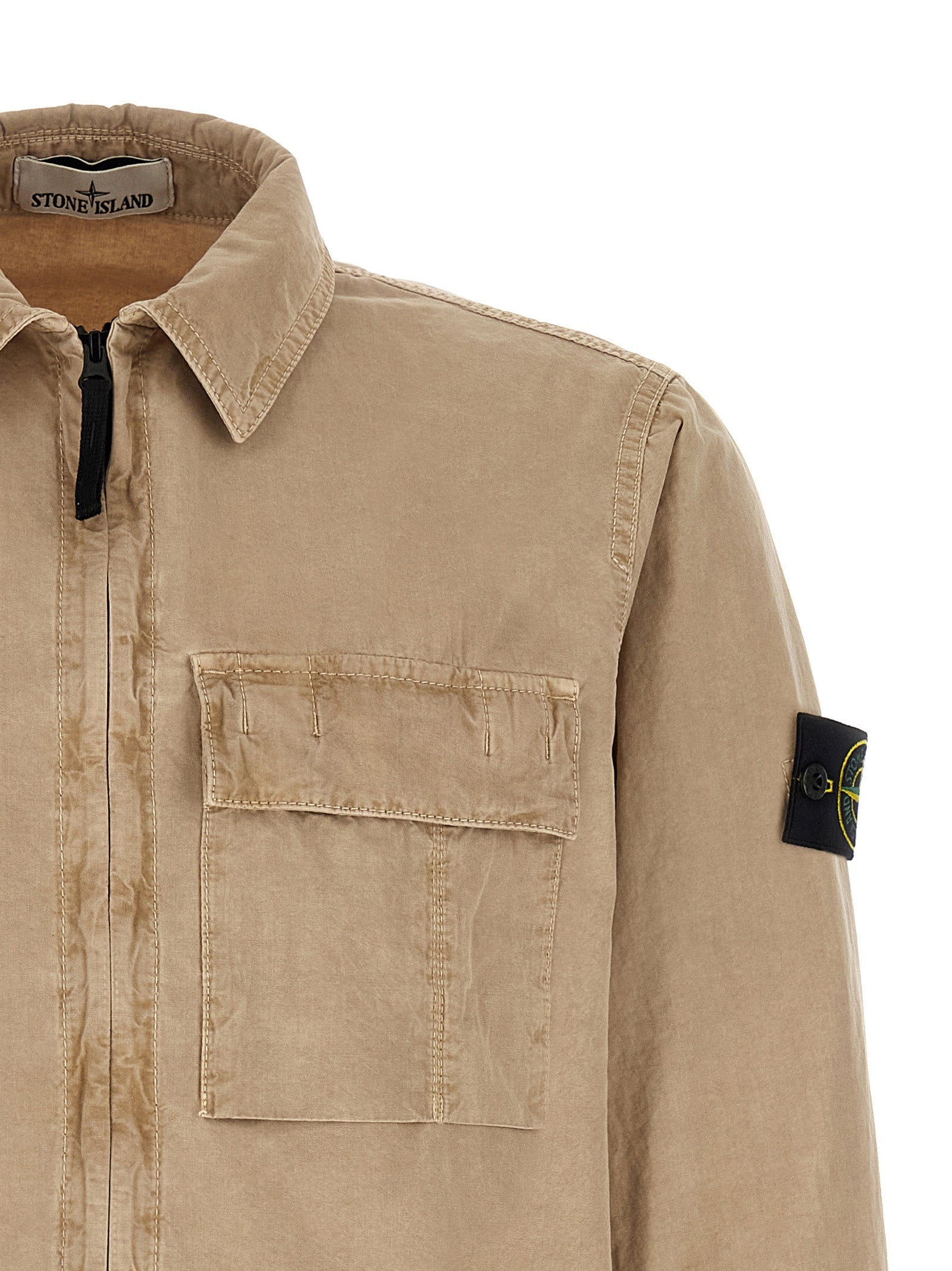 Stone Island Beige Cotton Blouse Stone Island