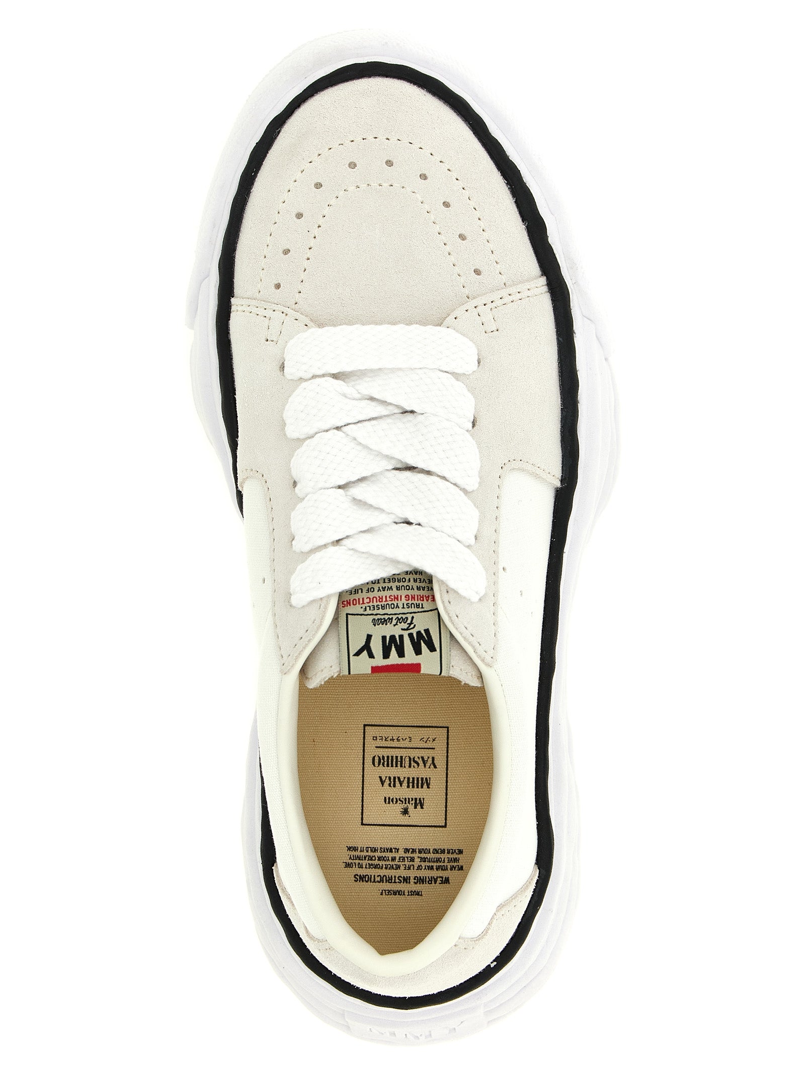 Maison Mihara Yasuhiro White Cowhide Platform Sneakers Maison Mihara Yasuhiro