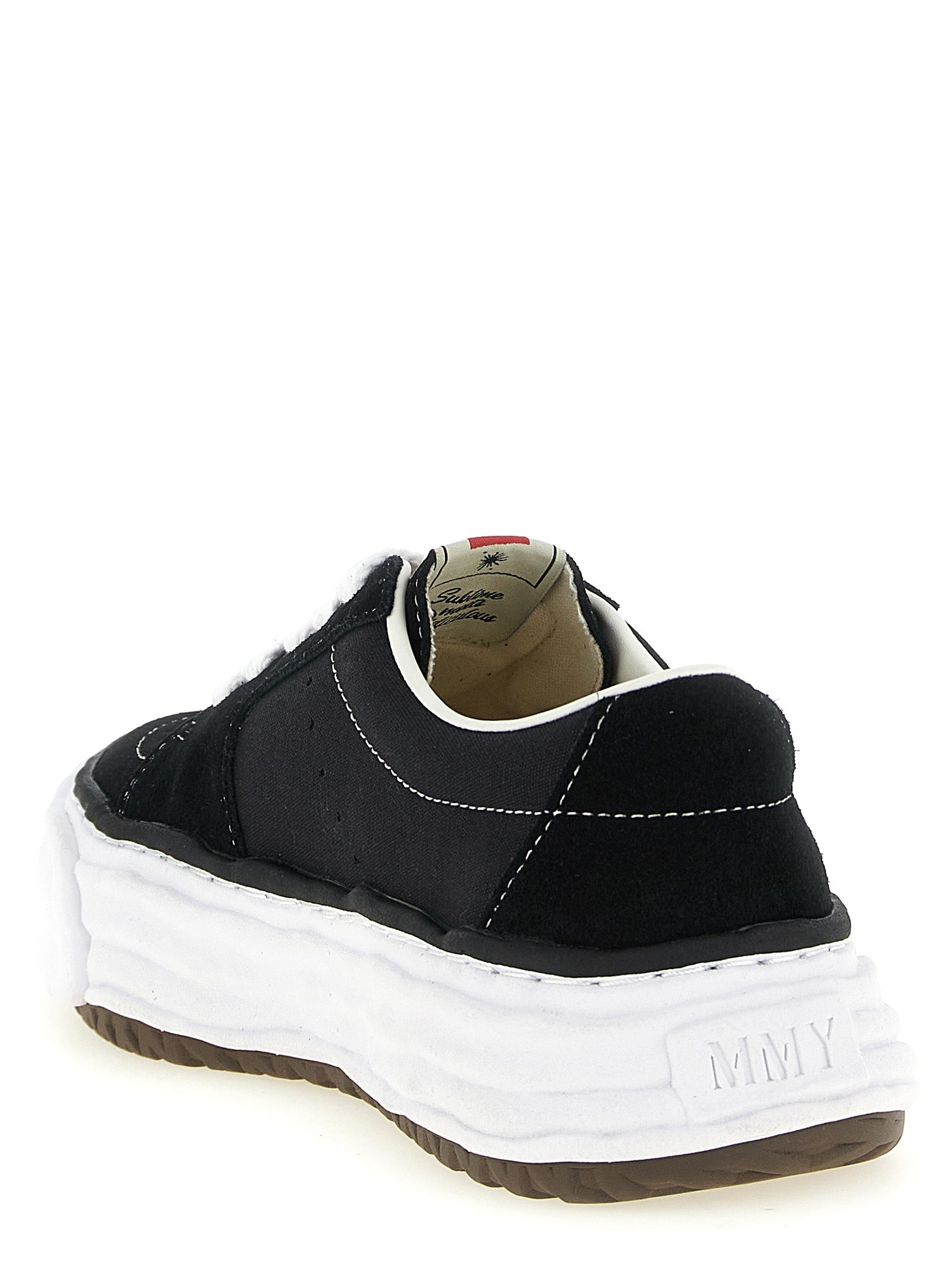 Maison Mihara Yasuhiro Black Cowhide Platform Sneakers Maison Mihara Yasuhiro