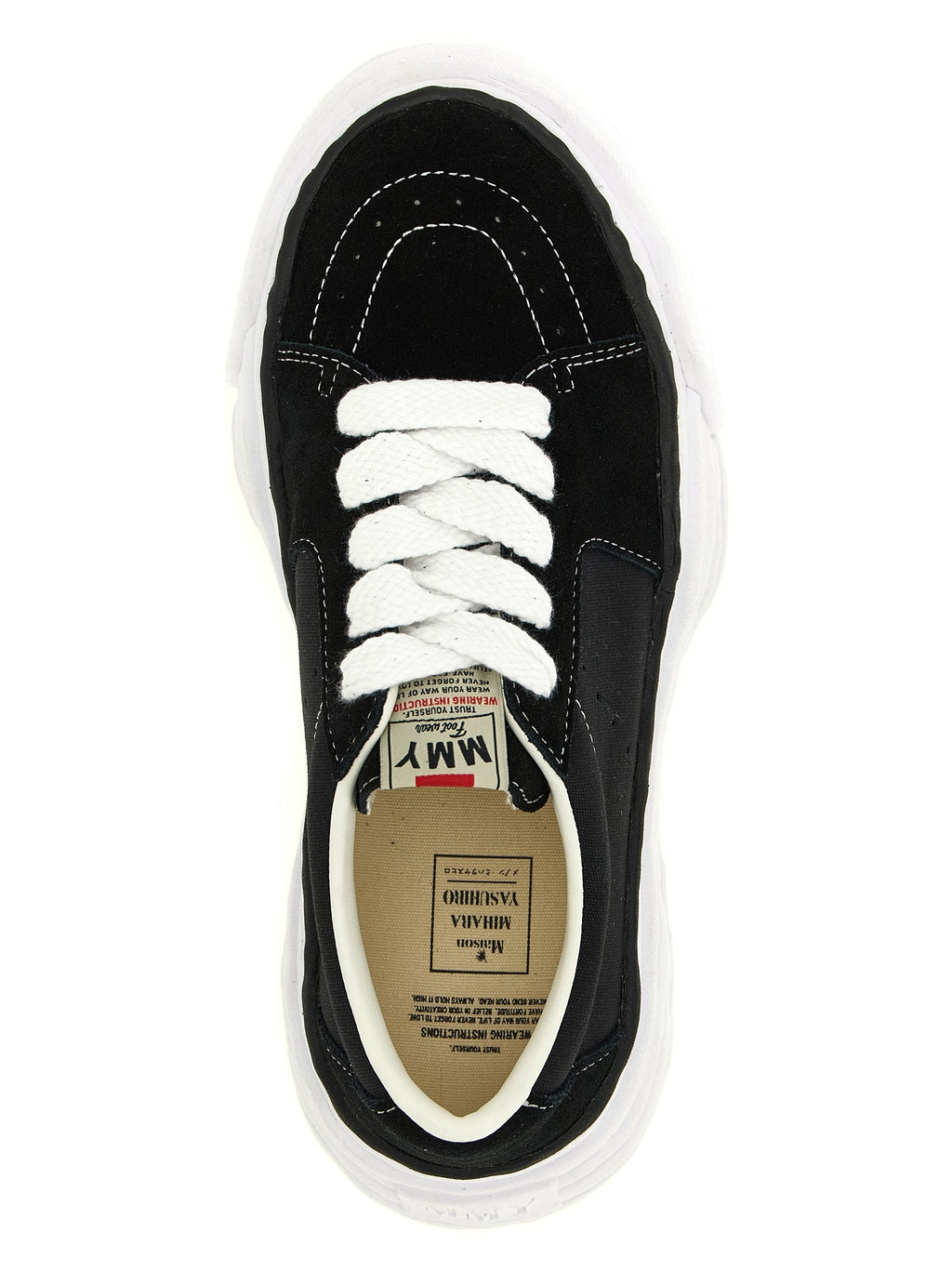 Maison Mihara Yasuhiro Black Cowhide Platform Sneakers Maison Mihara Yasuhiro