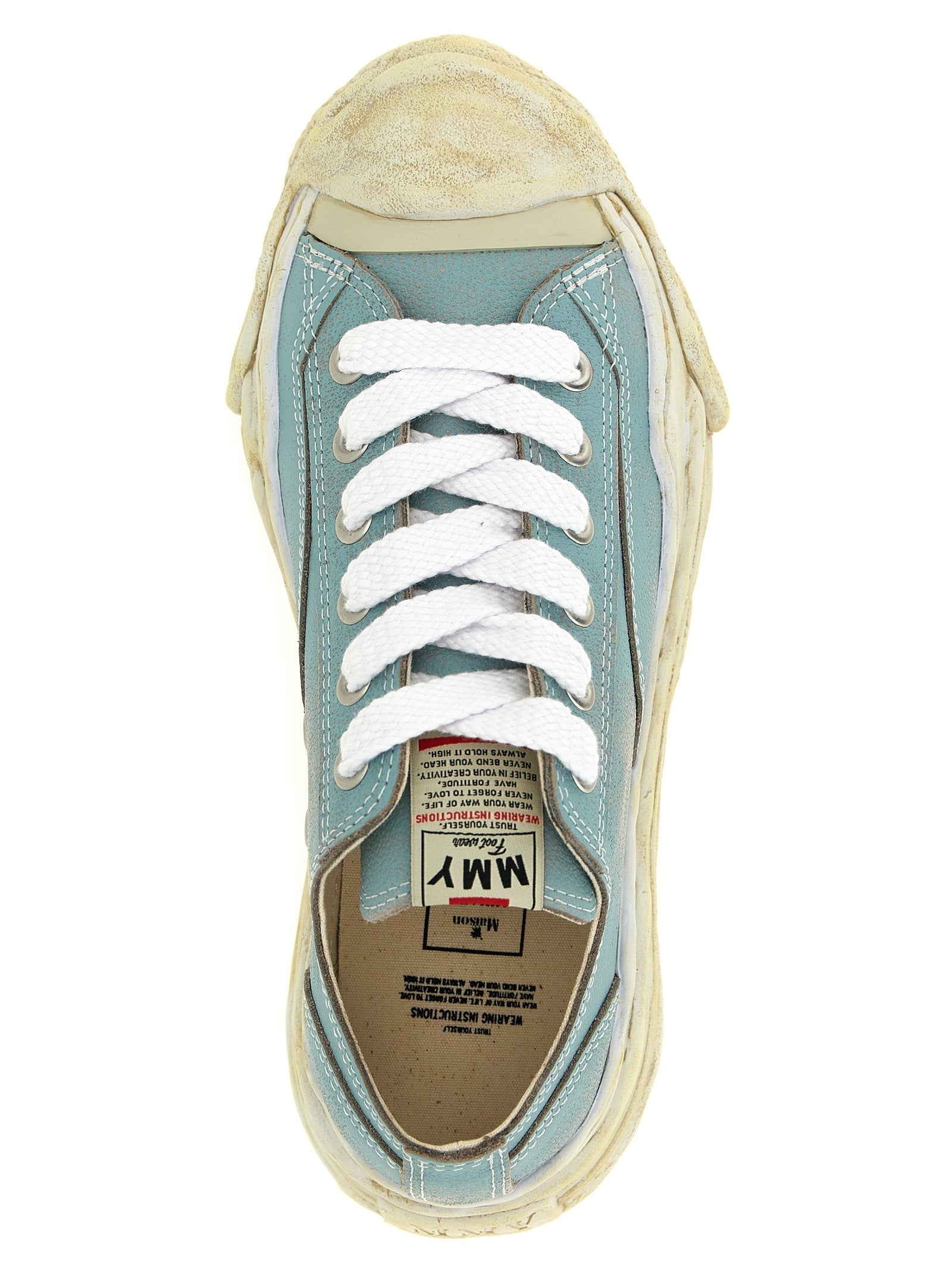 Maison Mihara Yasuhiro Blue Cowhide Low Top Sneakers Maison Mihara Yasuhiro