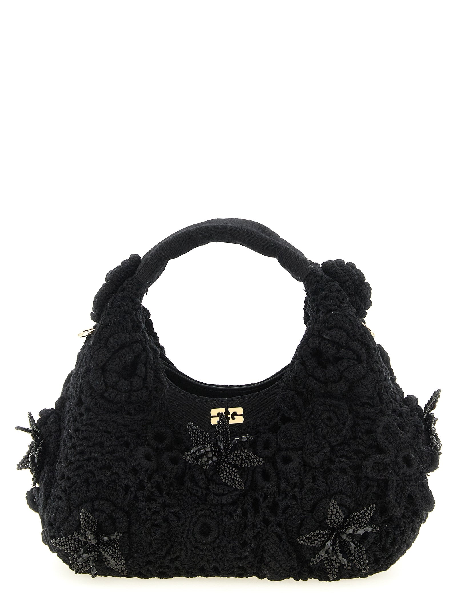 Ganni Black Organic Cotton Handbag Ganni