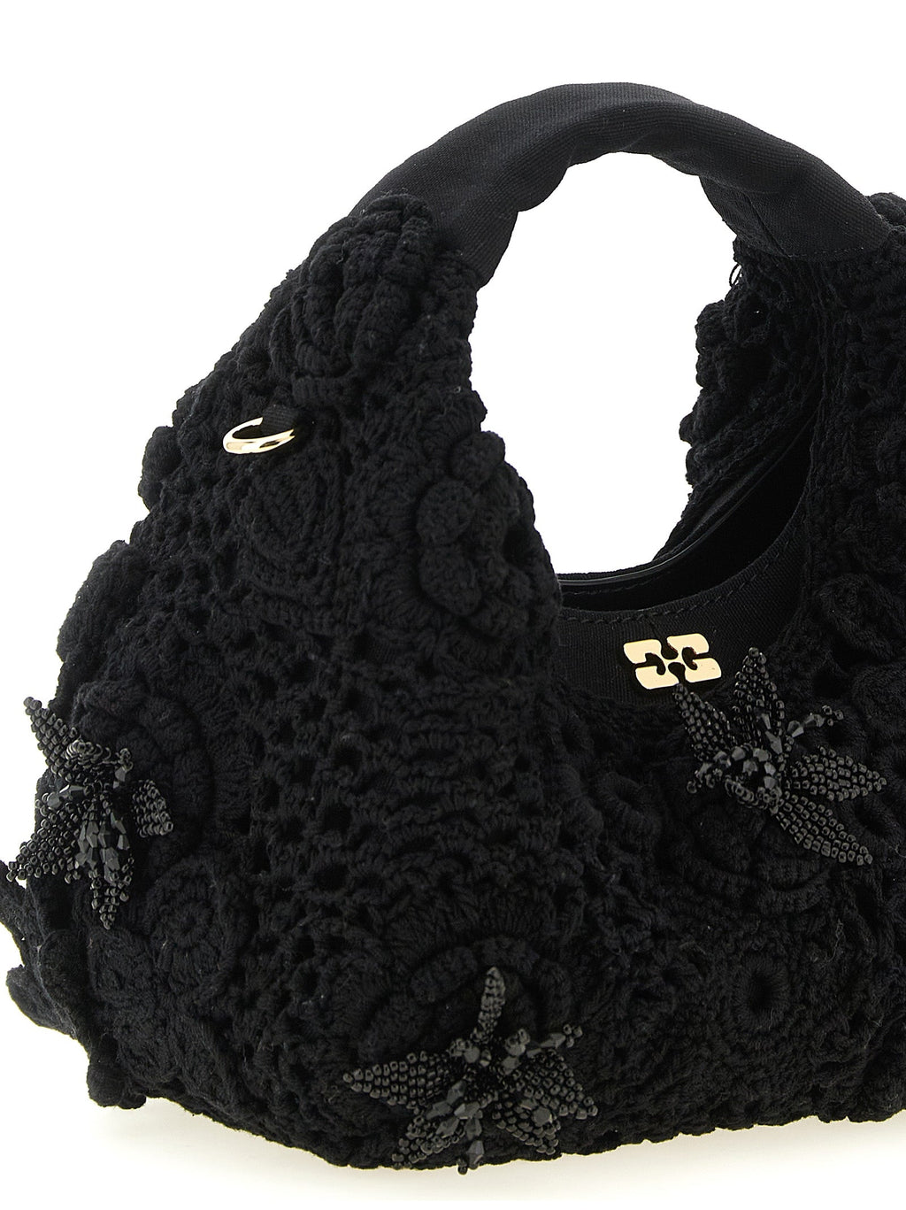 Ganni Black Organic Cotton Handbag Ganni