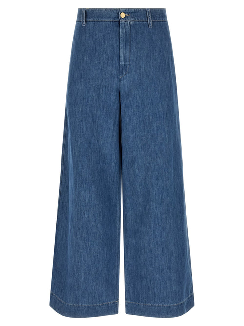 'S Max Mara Blue Cotton Cropped Jeans 'S Max Mara