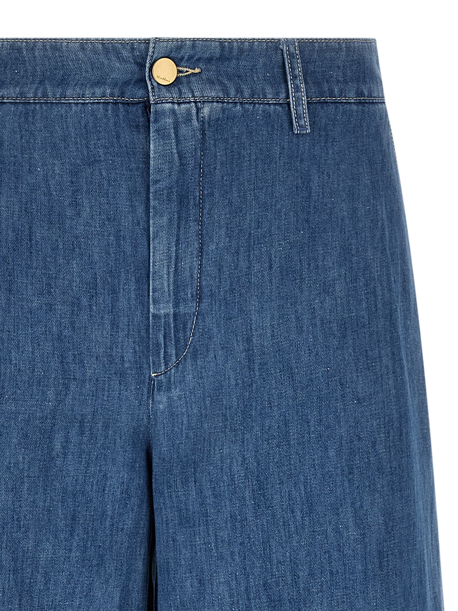 'S Max Mara Blue Cotton Cropped Jeans 'S Max Mara