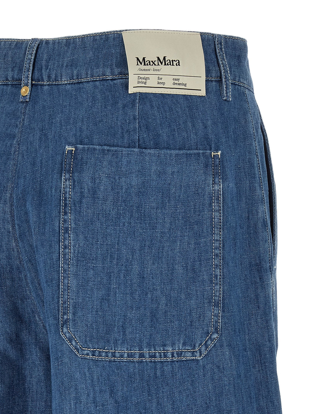 'S Max Mara Blue Cotton Cropped Jeans 'S Max Mara