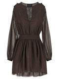Giovanni Bedin Brown Cotton Short Dress Giovanni Bedin