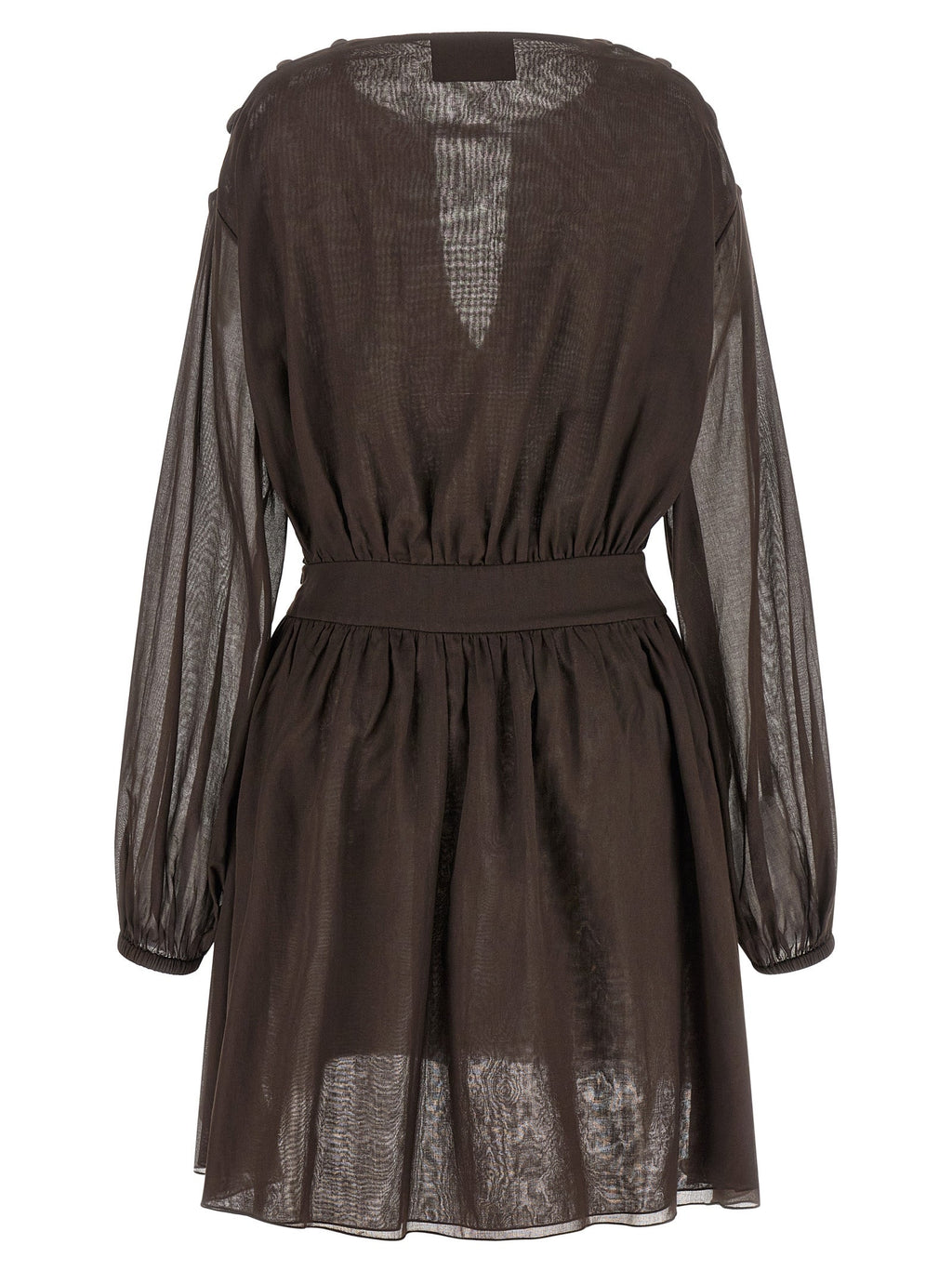 Giovanni Bedin Brown Cotton Short Dress Giovanni Bedin