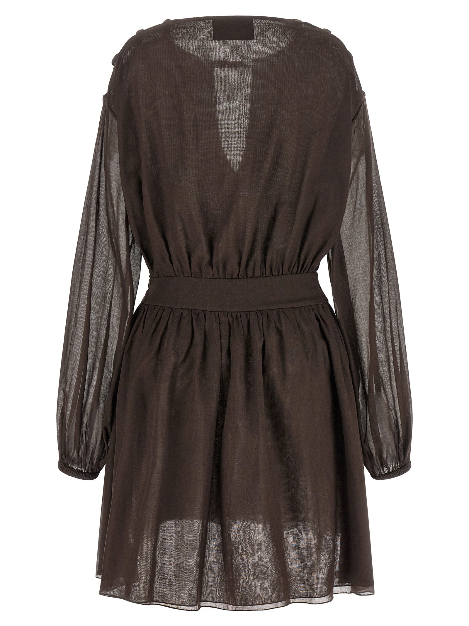 Giovanni Bedin Brown Cotton Short Dress Giovanni Bedin