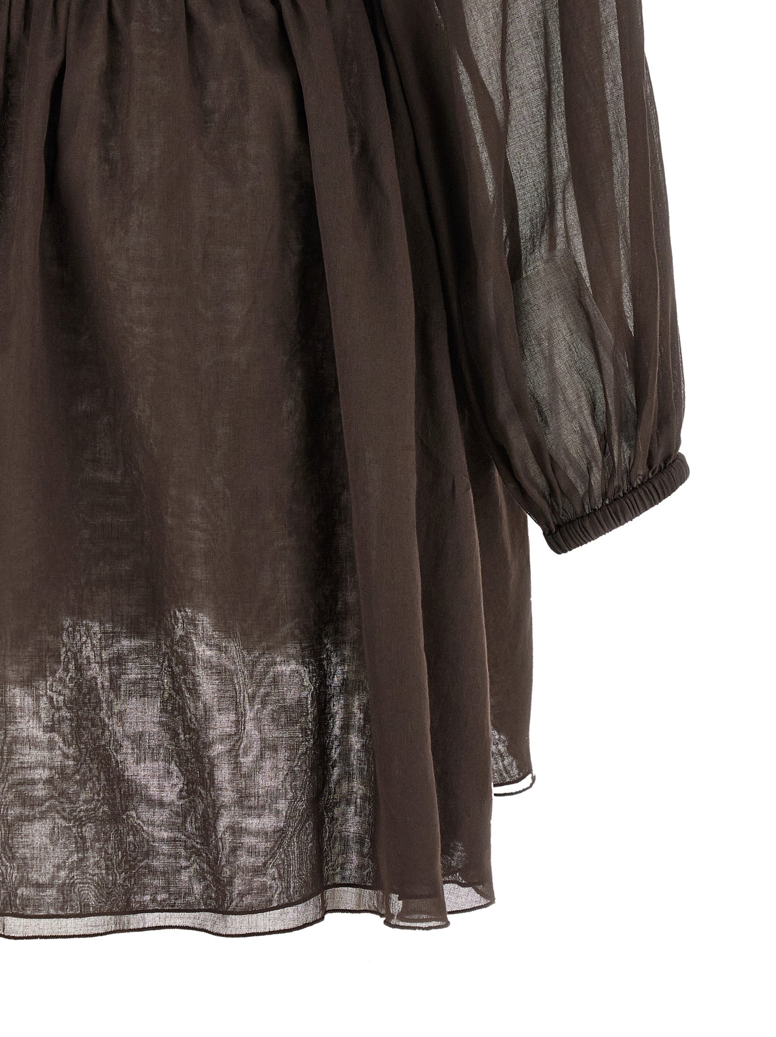 Giovanni Bedin Brown Cotton Short Dress Giovanni Bedin