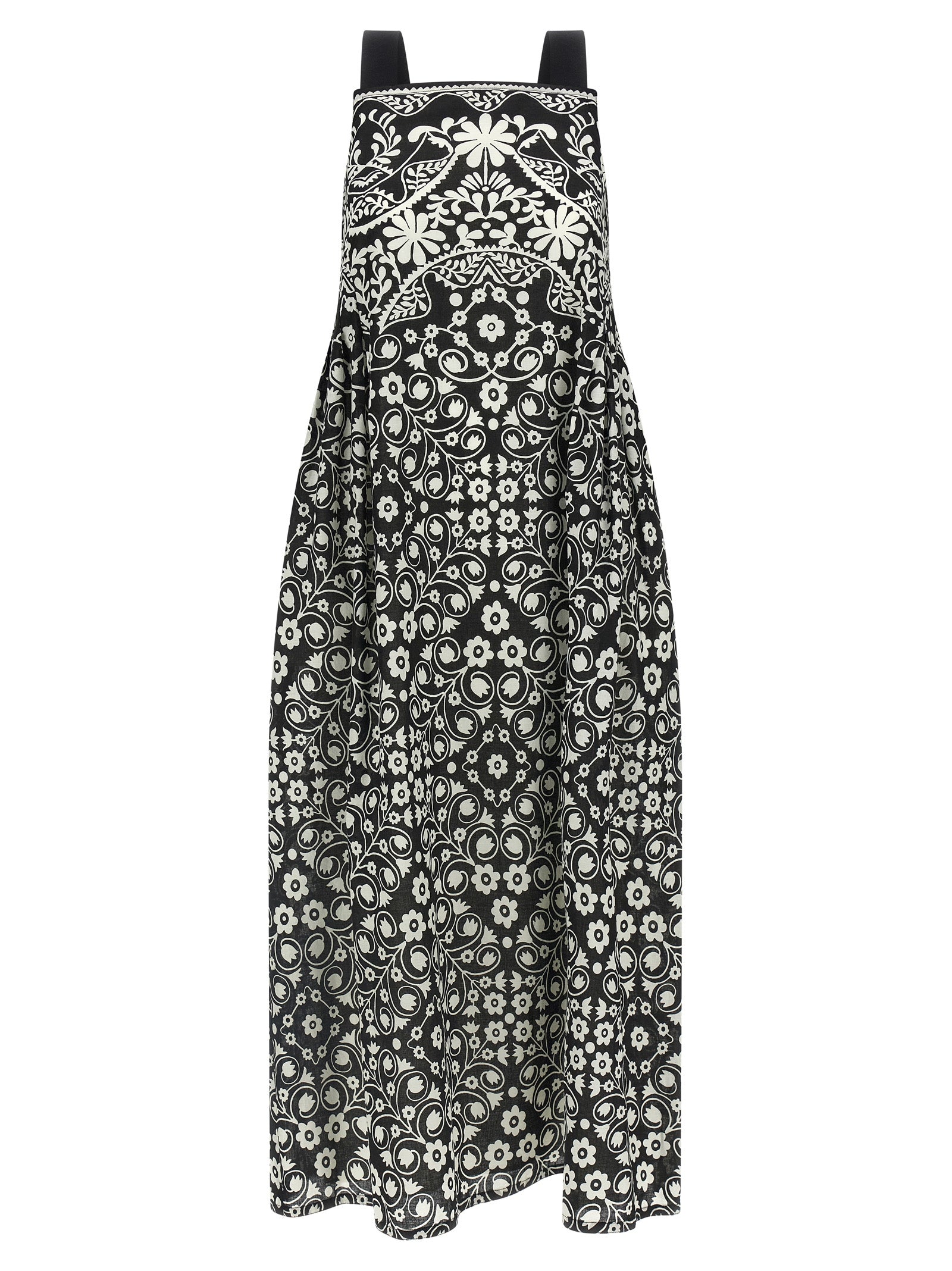 Max Mara Bicolor Cotton Long Dress Max Mara