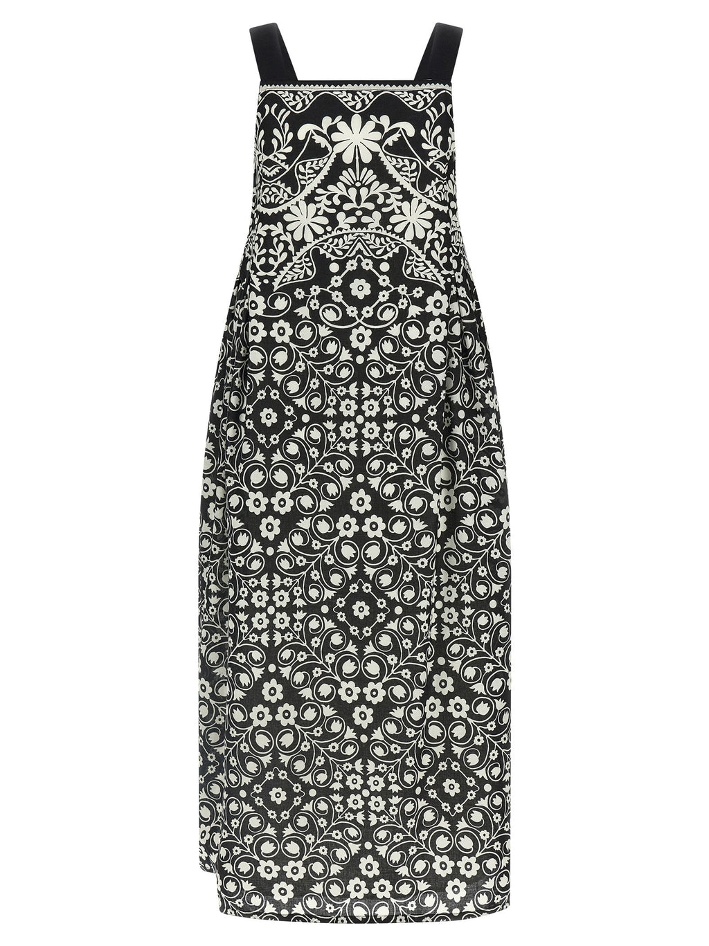 Max Mara Bicolor Cotton Long Dress Max Mara