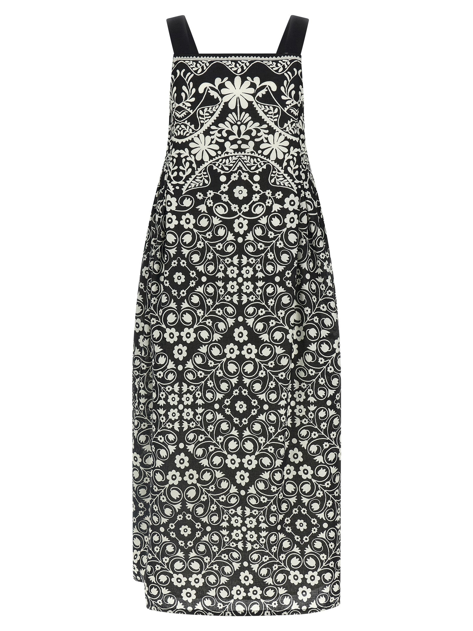 Max Mara Bicolor Cotton Long Dress Max Mara