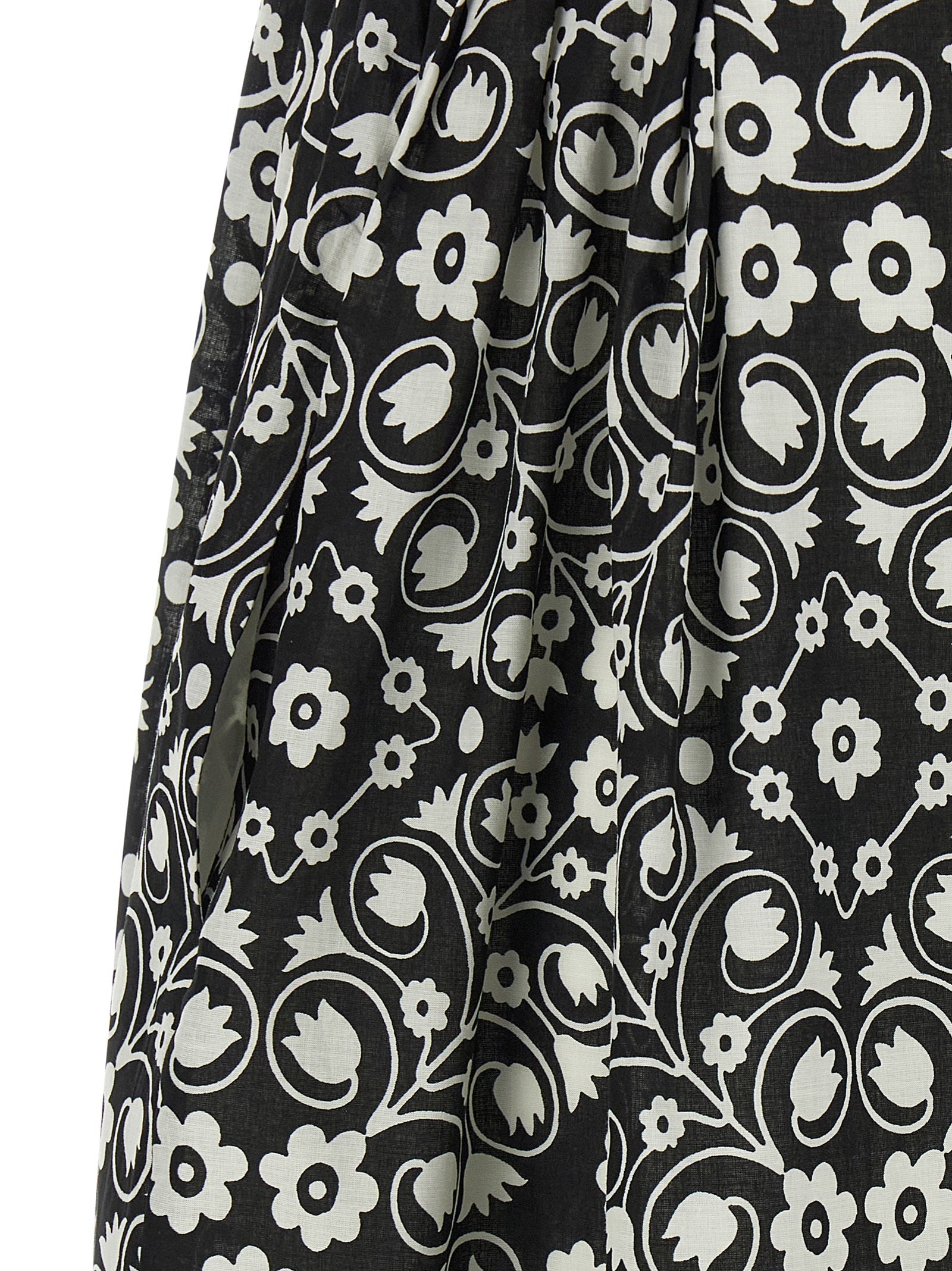 Max Mara Bicolor Cotton Long Dress Max Mara