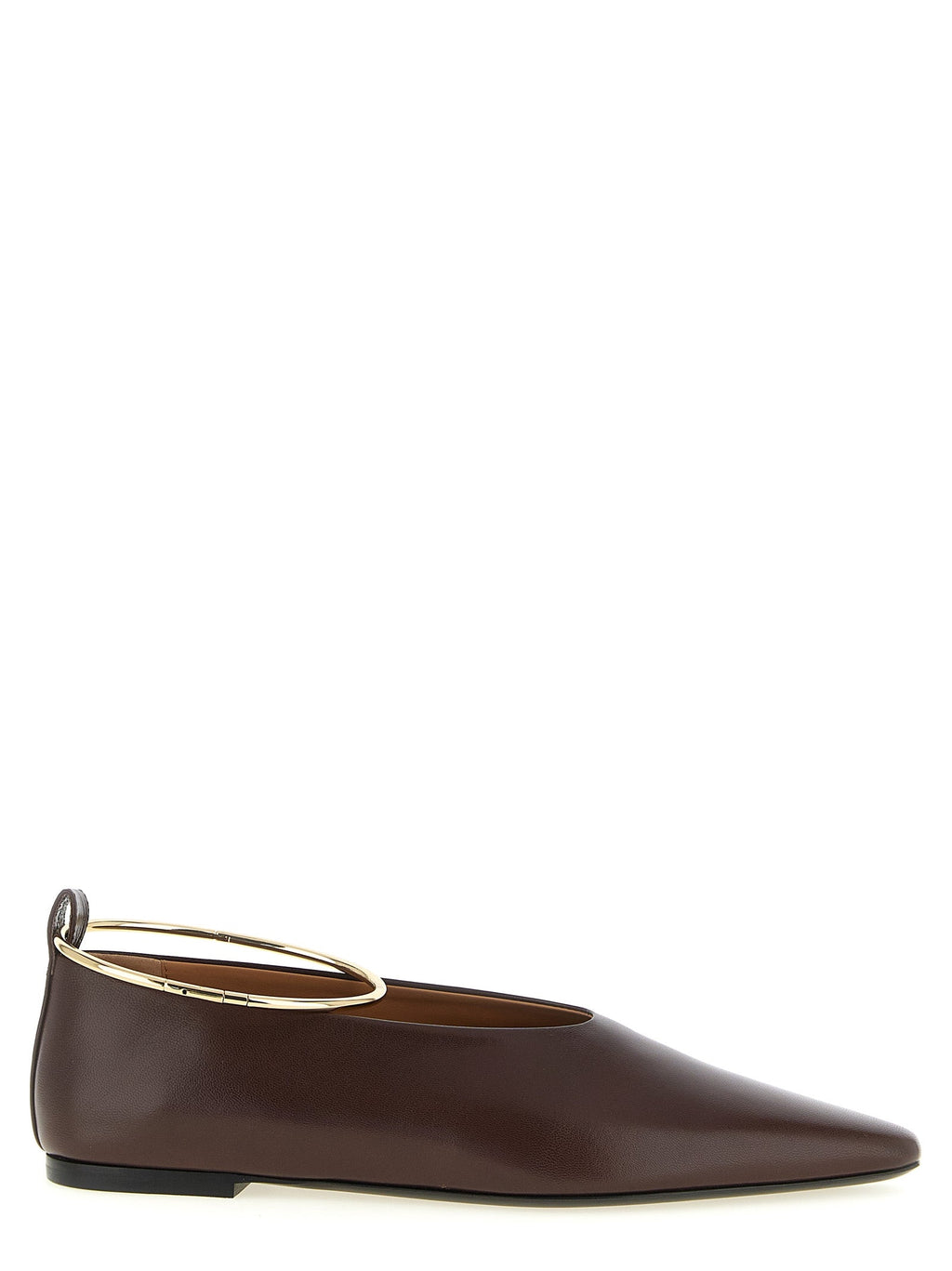 Jil Sander Brown Goatskin Ballet Flats Jil Sander