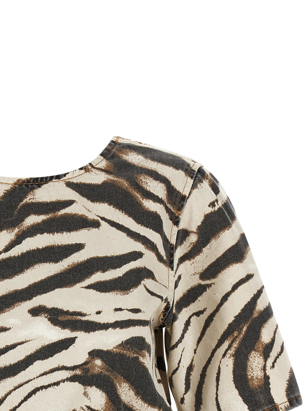 Ganni Multicolor Organic Cotton Pattern Shirt Ganni