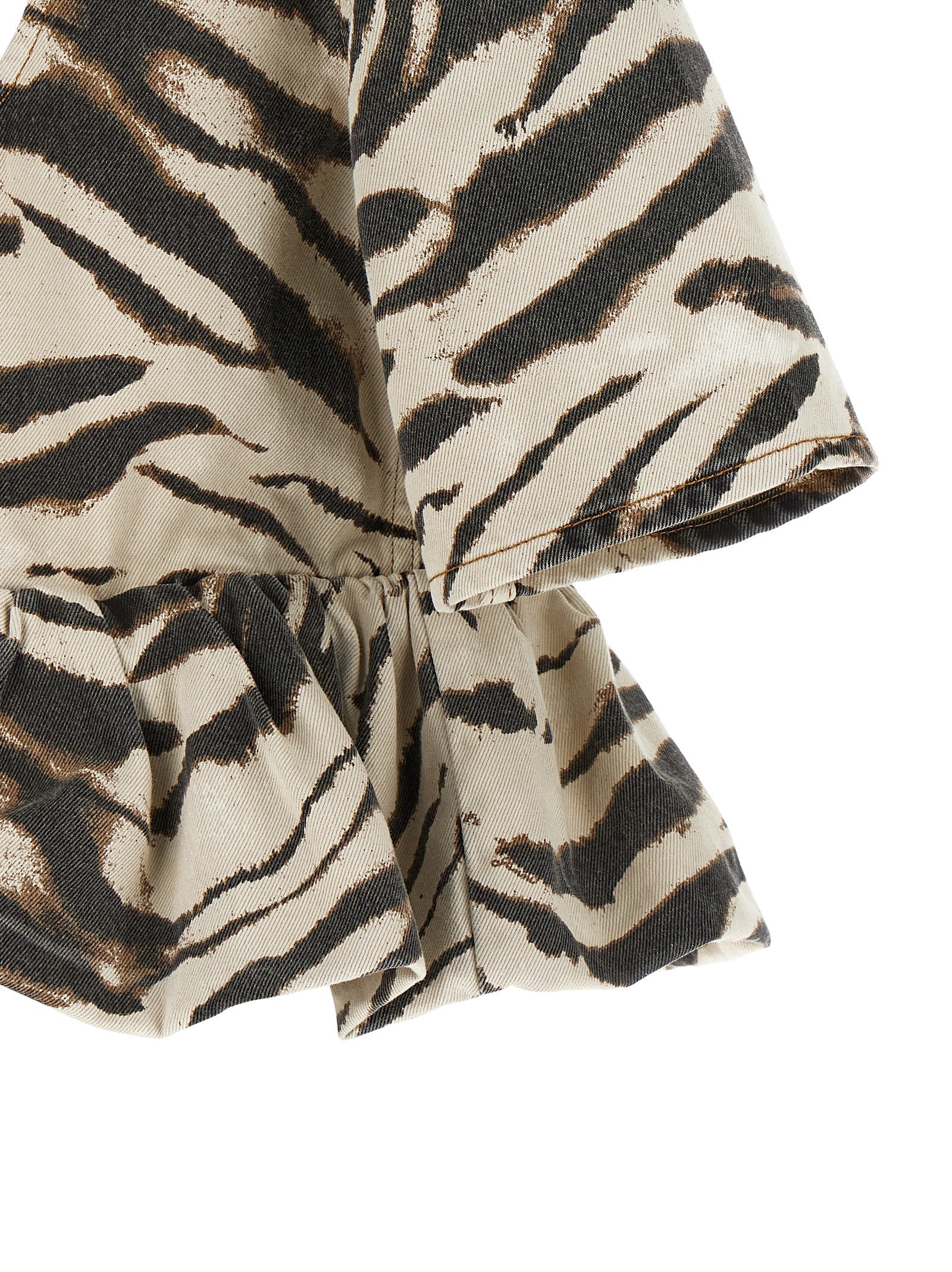 Ganni Multicolor Organic Cotton Pattern Shirt Ganni