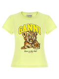 Ganni Bicolor Cotton T-Shirt Ganni