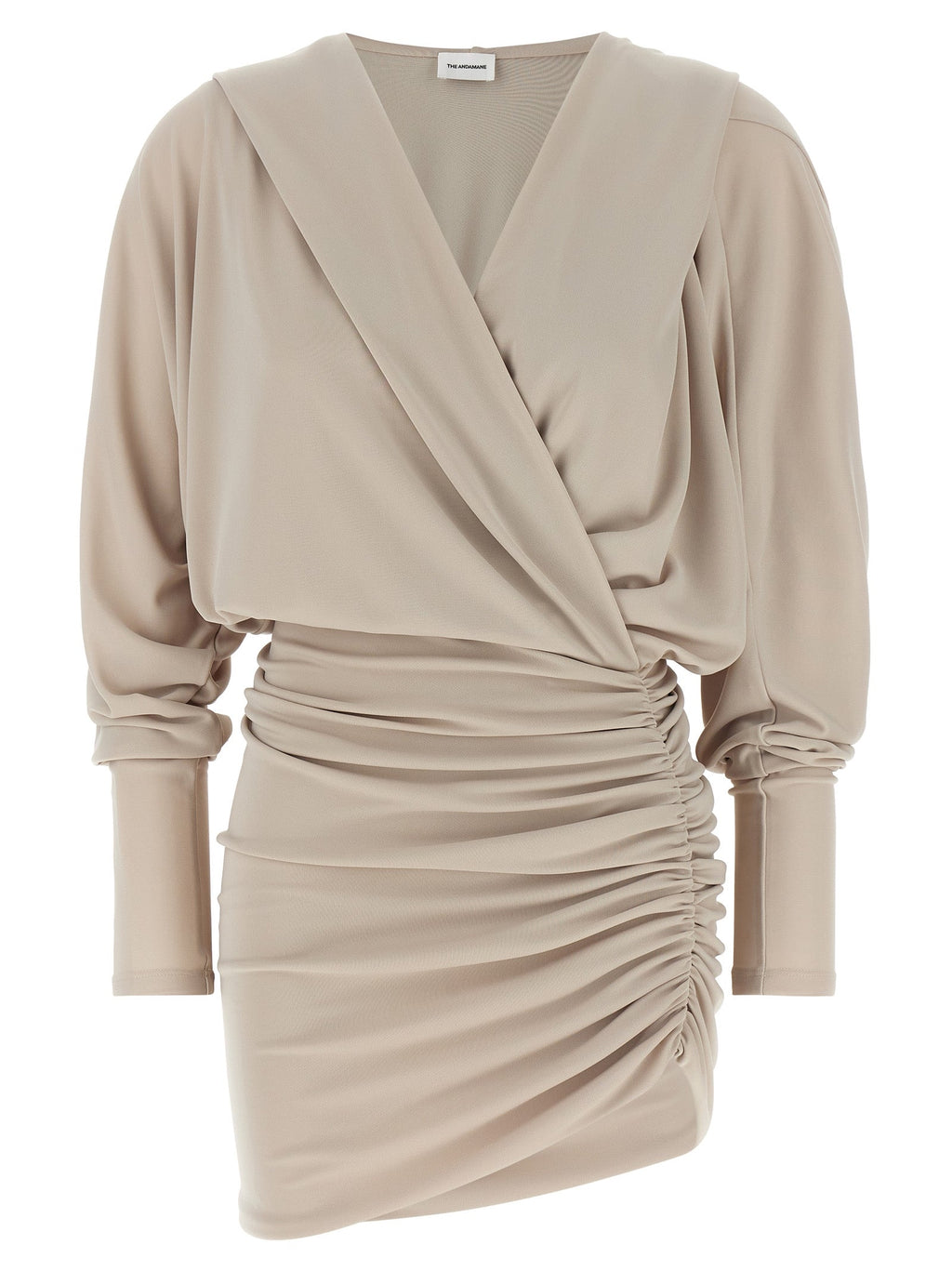 The Andamane Gray Polyester Short Dress