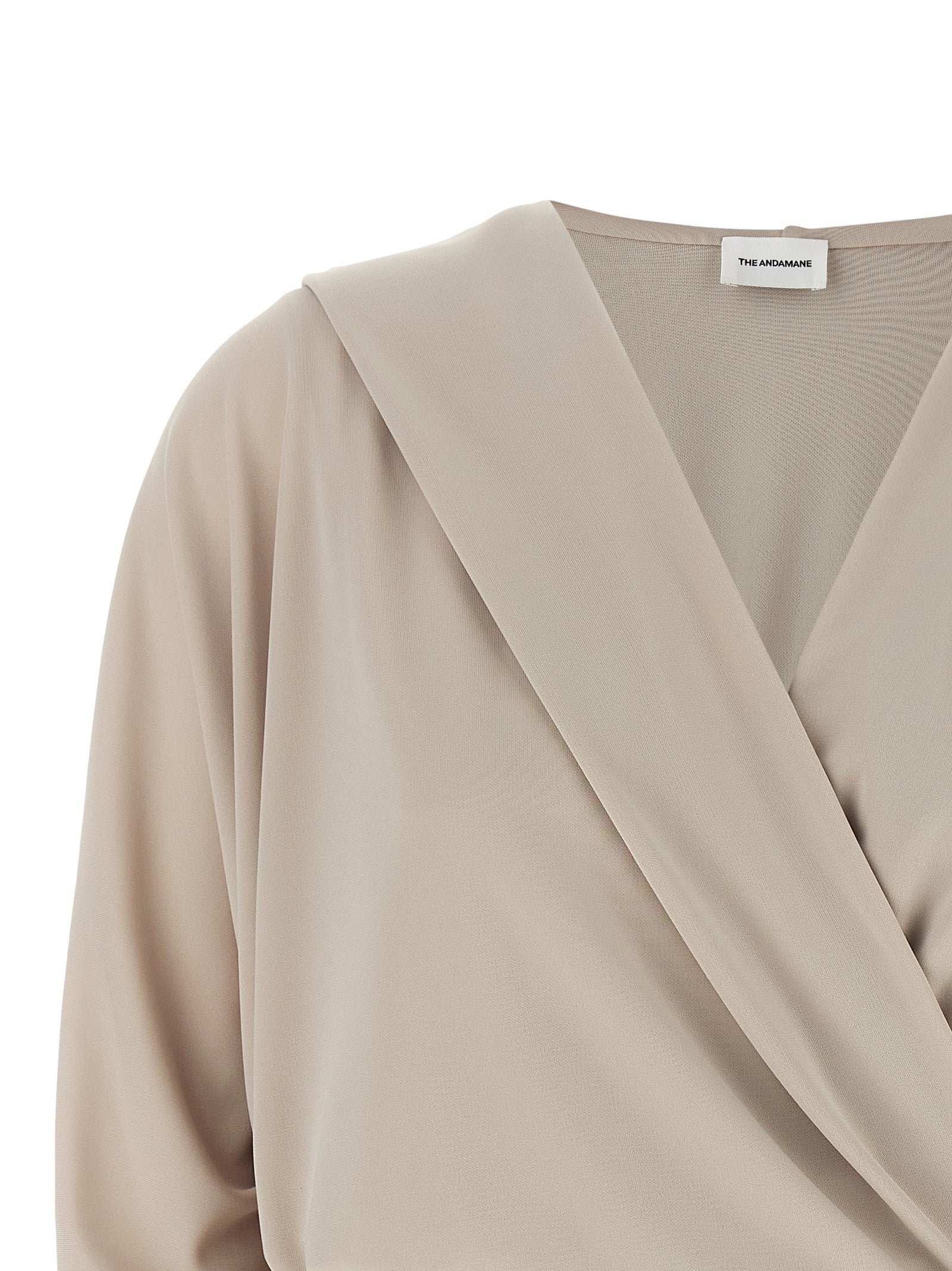 The Andamane Gray Polyester Short Dress