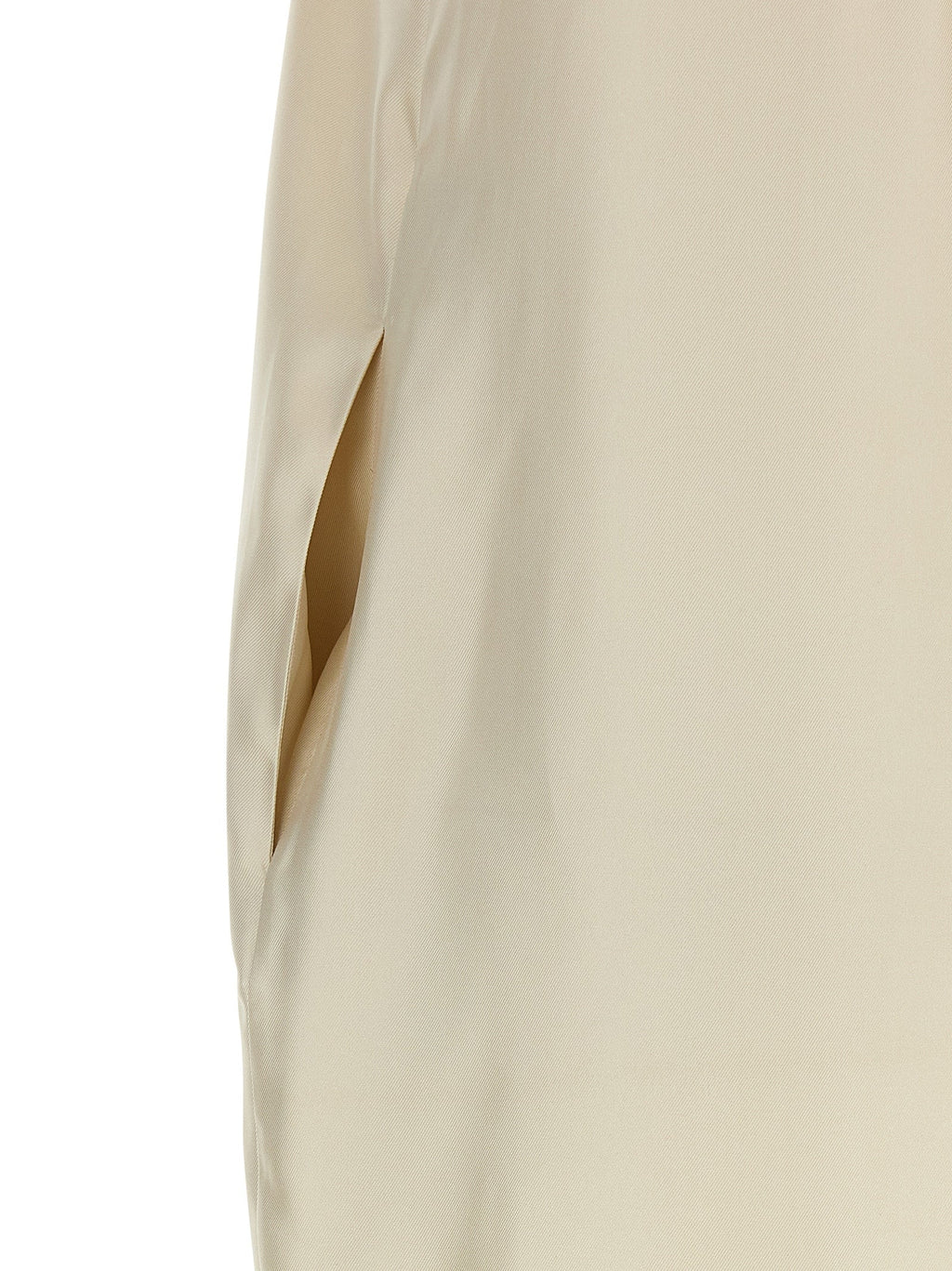Loulou De Saison Beige Silk Midi Dress Loulou De Saison
