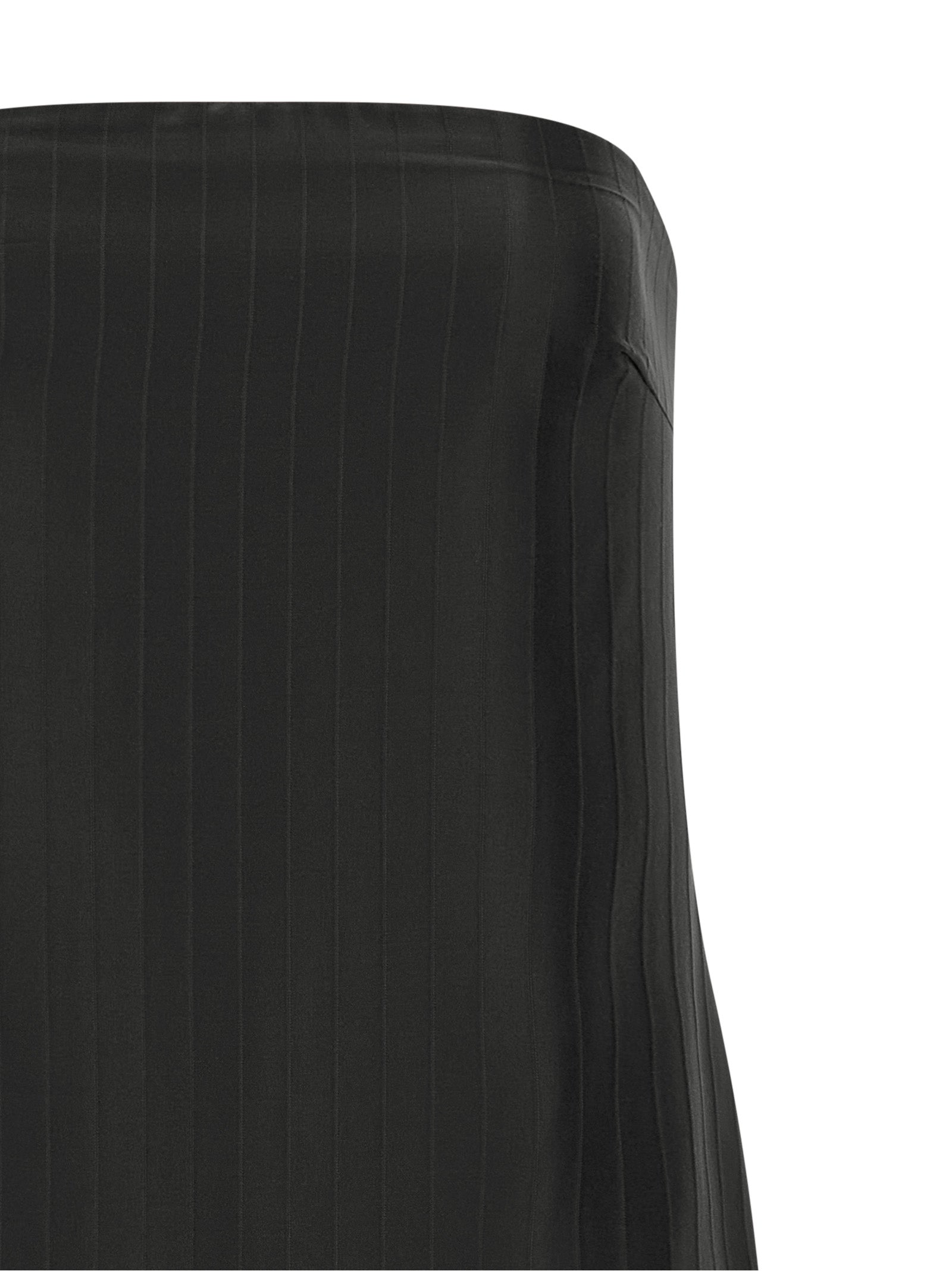 Loulou De Saison Black Viscose Midi Dress Loulou De Saison