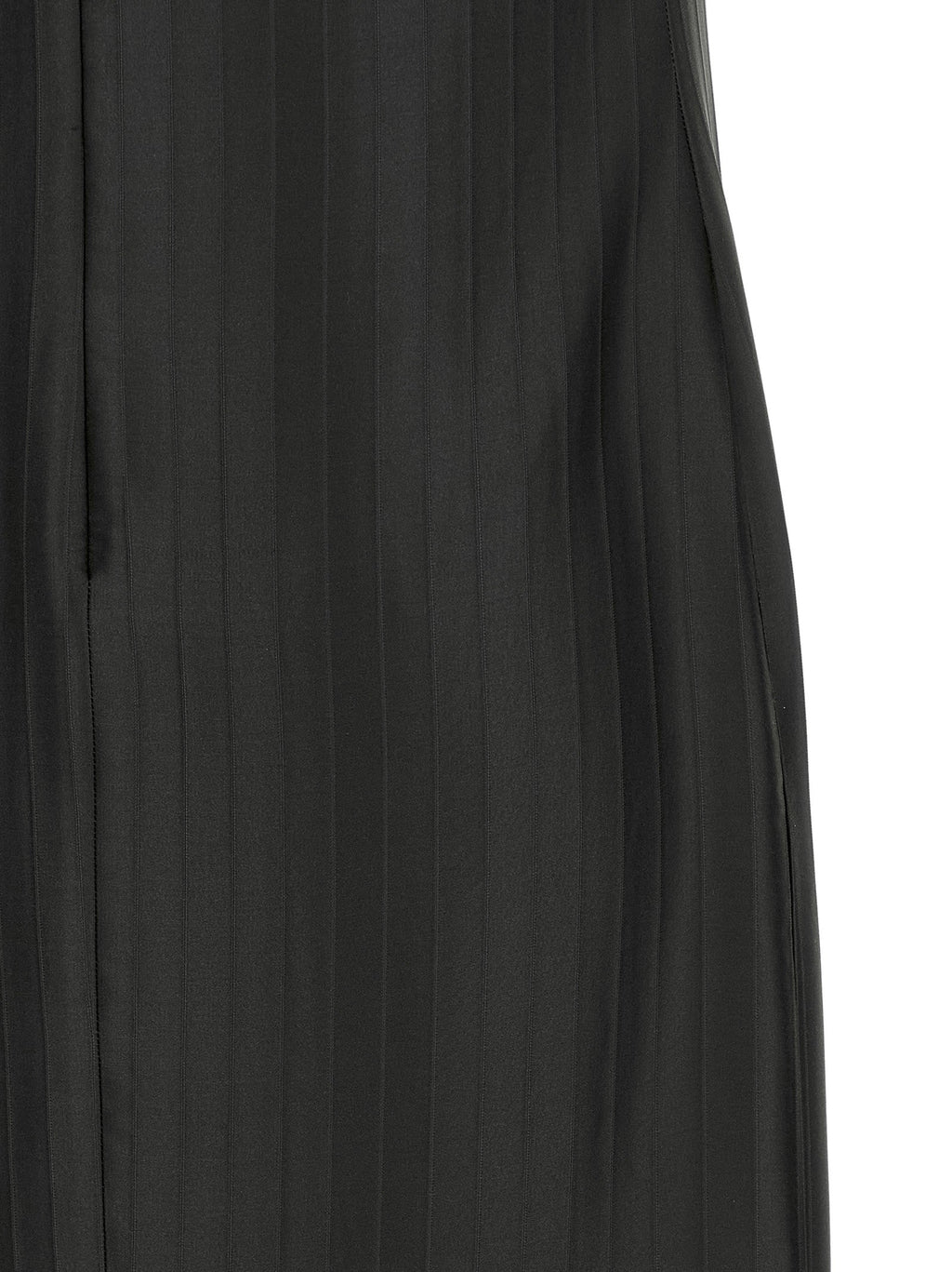 Loulou De Saison Black Viscose Midi Dress Loulou De Saison