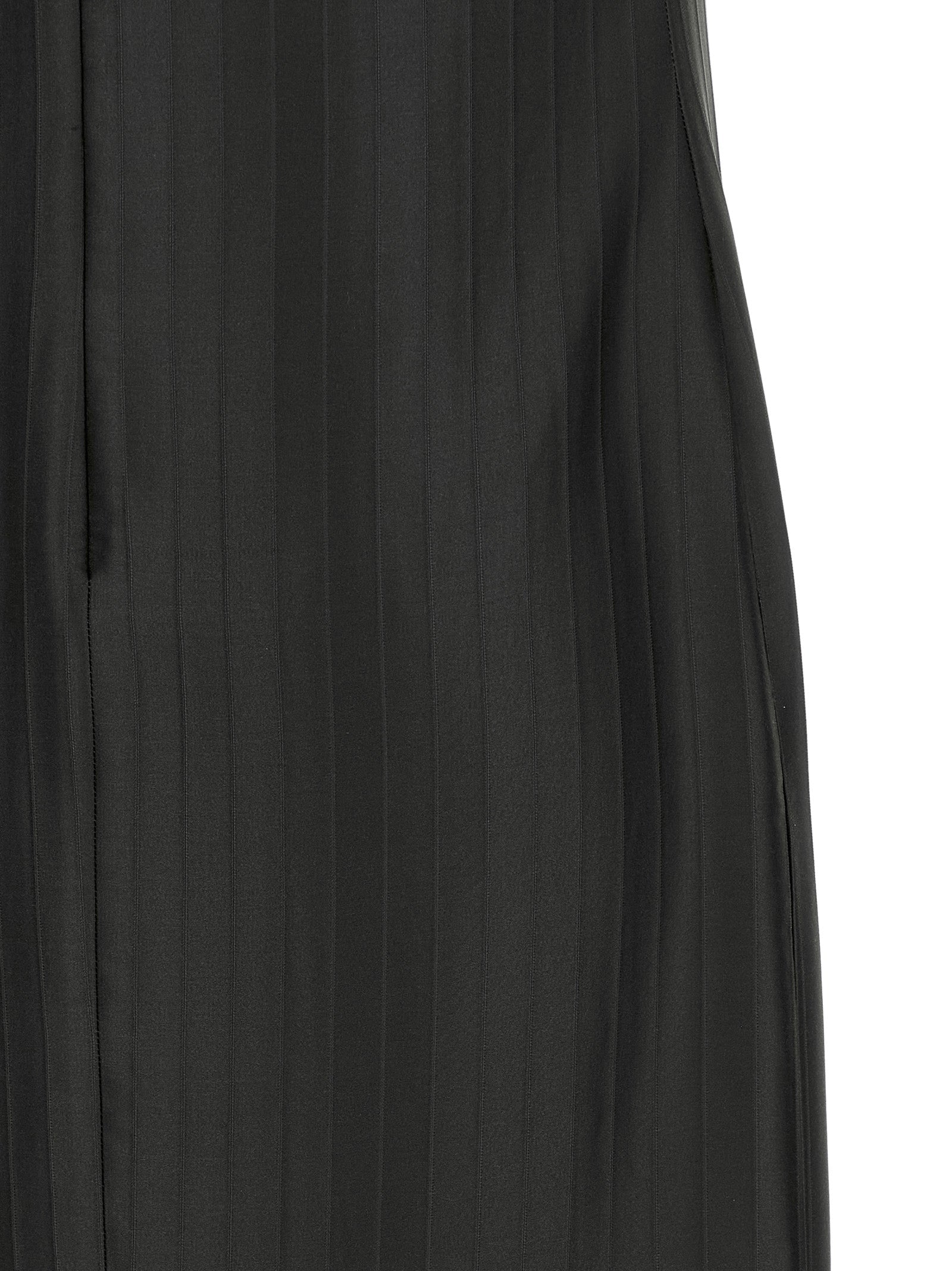 Loulou De Saison Black Viscose Midi Dress Loulou De Saison
