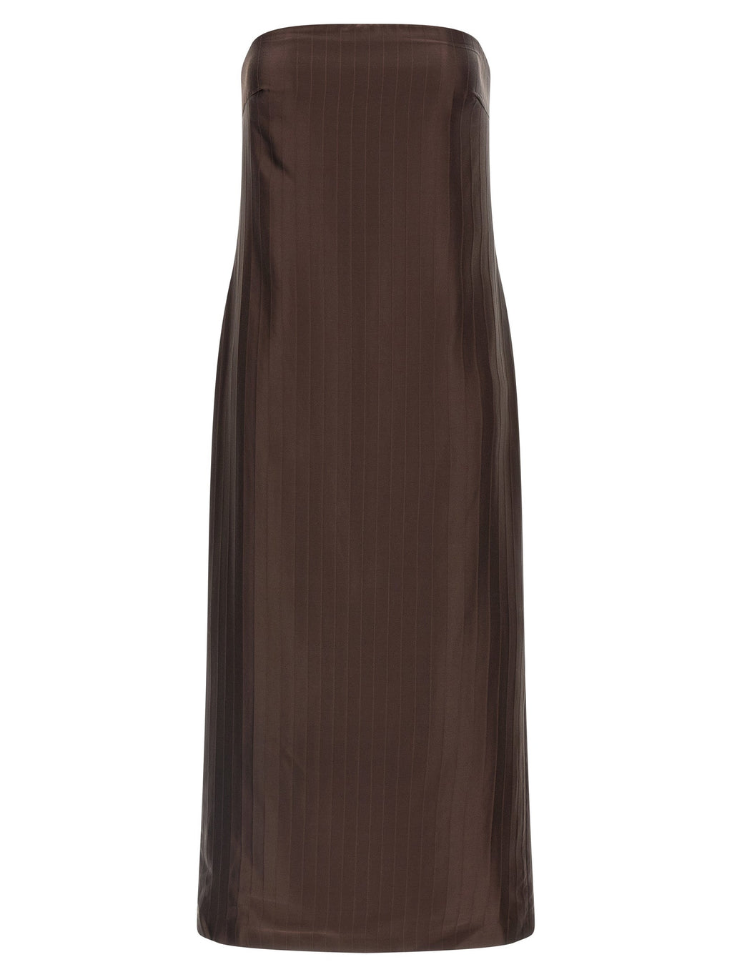 Loulou De Saison Brown Viscose Midi Dress