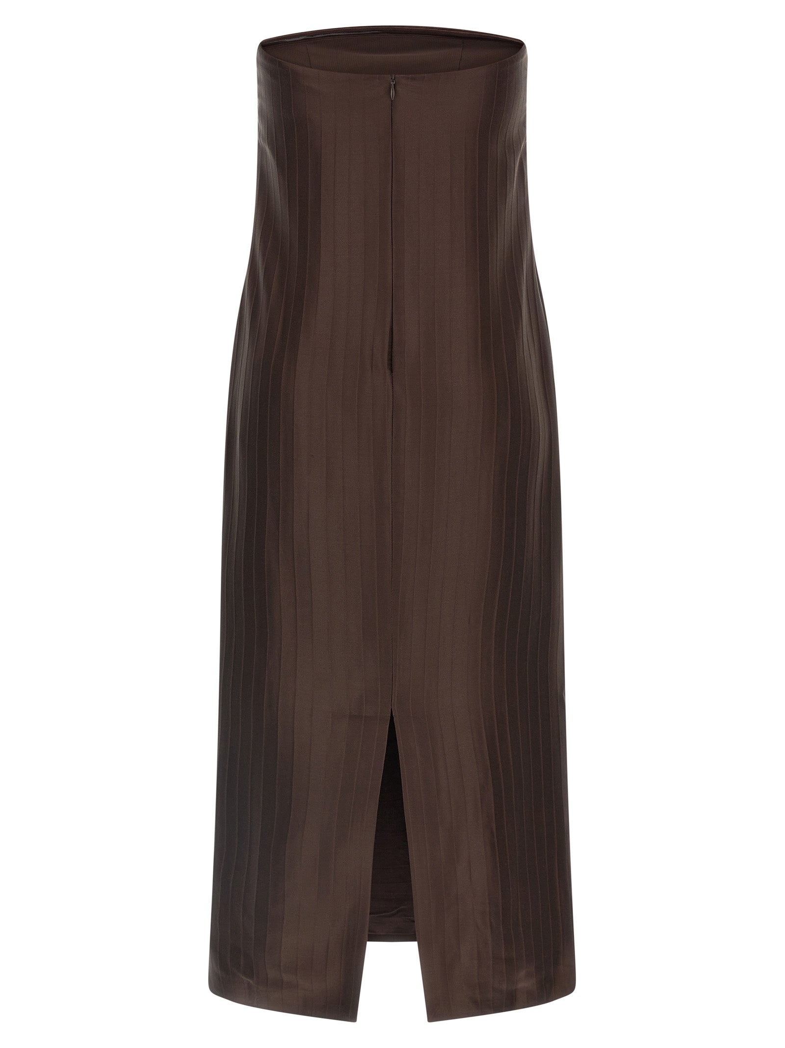 Loulou De Saison Brown Viscose Midi Dress