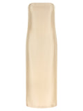 Loulou De Saison Beige Viscose Midi Dress