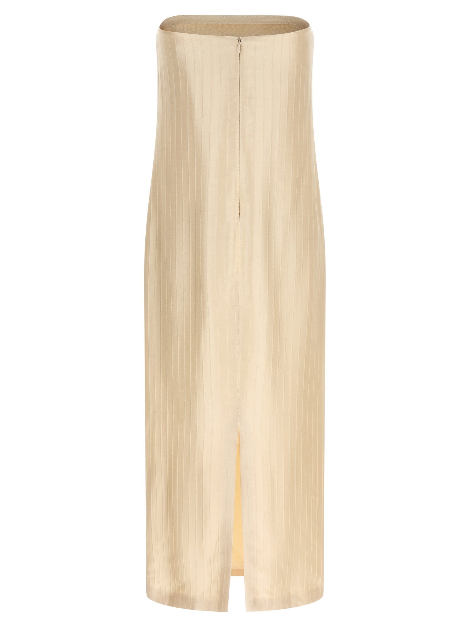 Loulou De Saison Beige Viscose Midi Dress