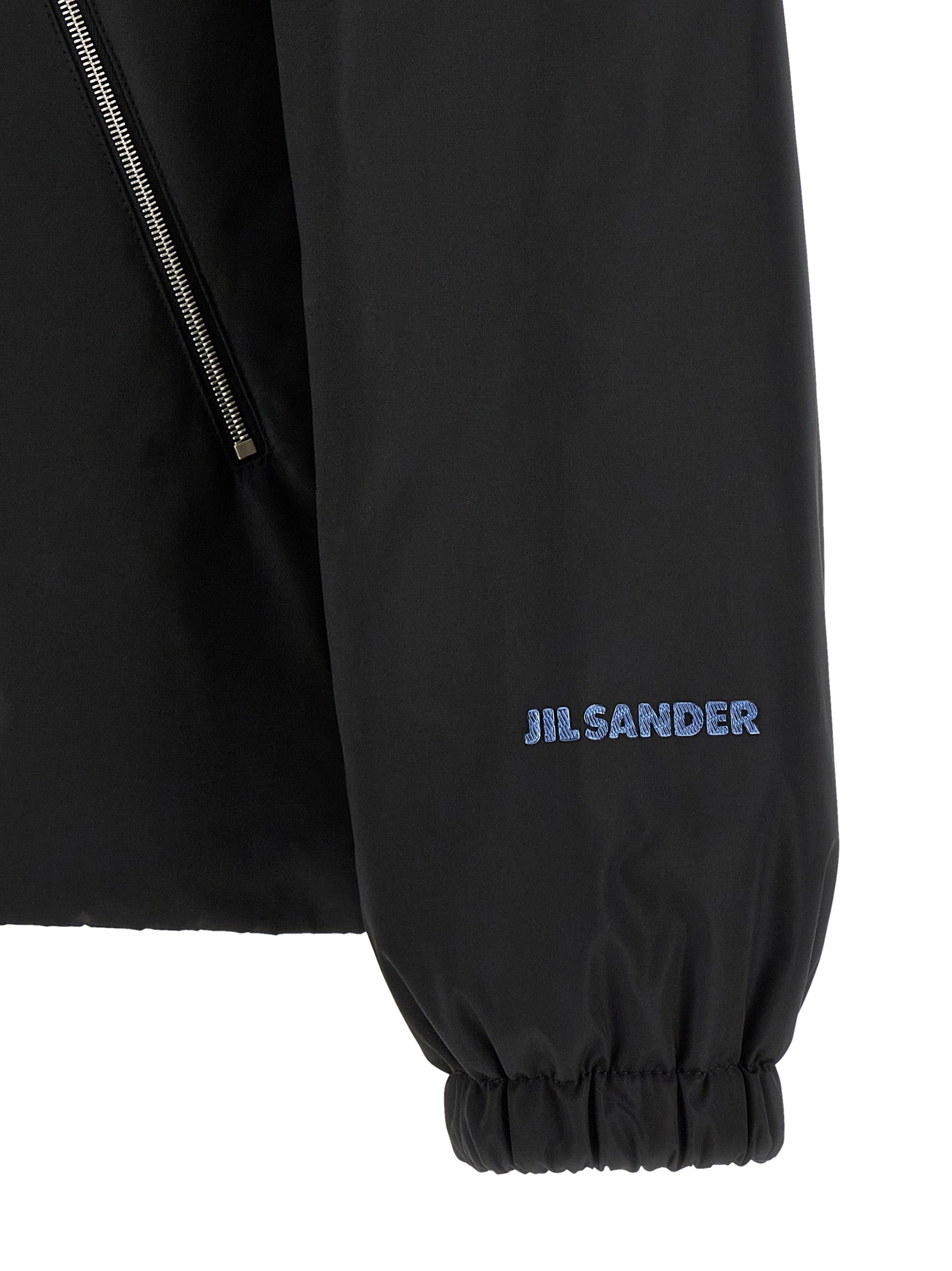 Jil Sander Black Polyester Full-Length Jacket Jil Sander