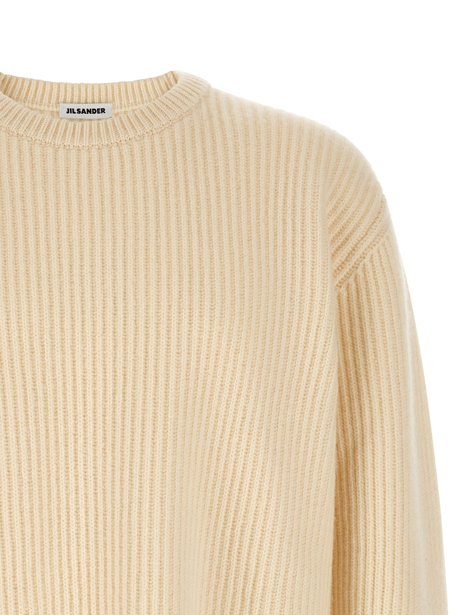 Jil Sander White Wool Cardigan Jil Sander