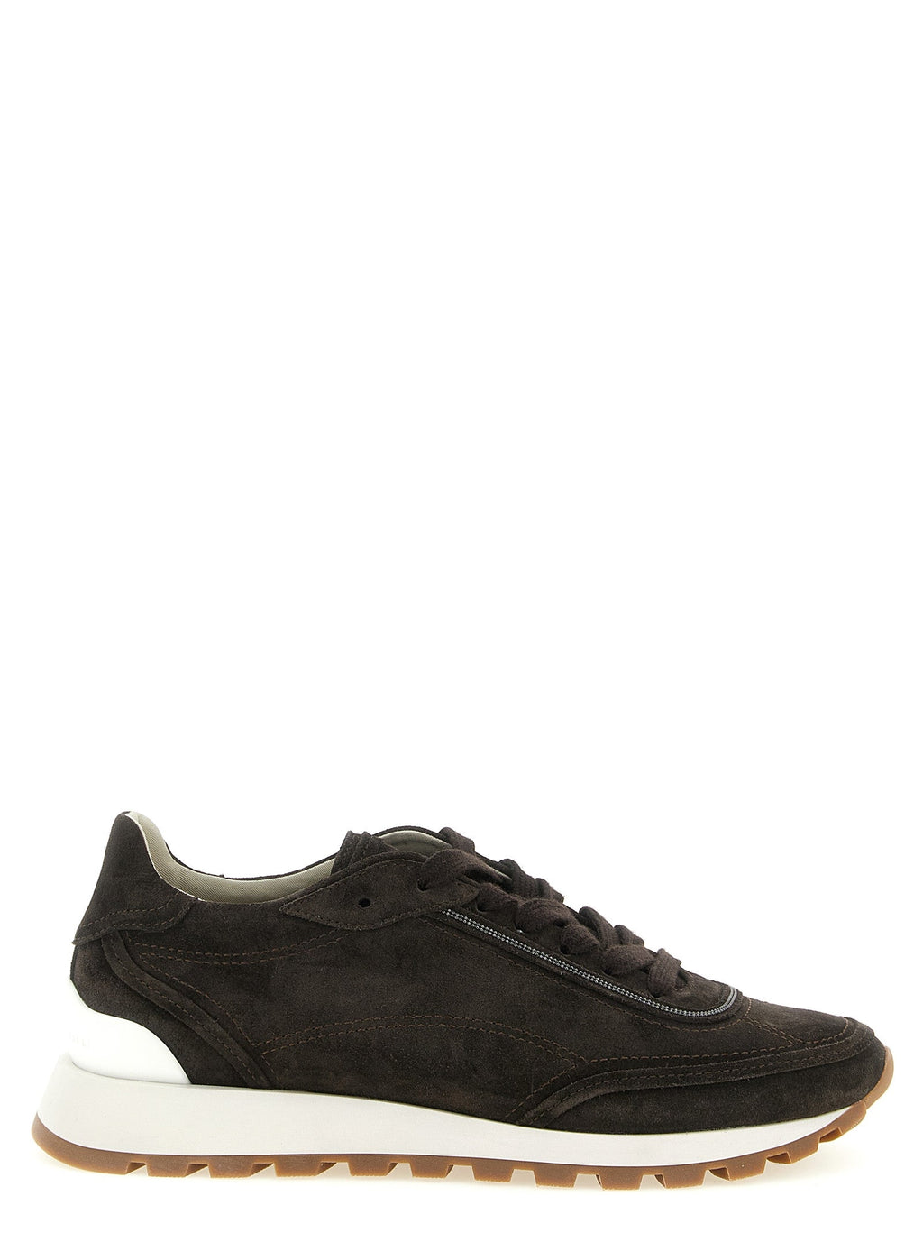 Brunello Cucinelli Brown Calfskin Sneakers Brunello Cucinelli