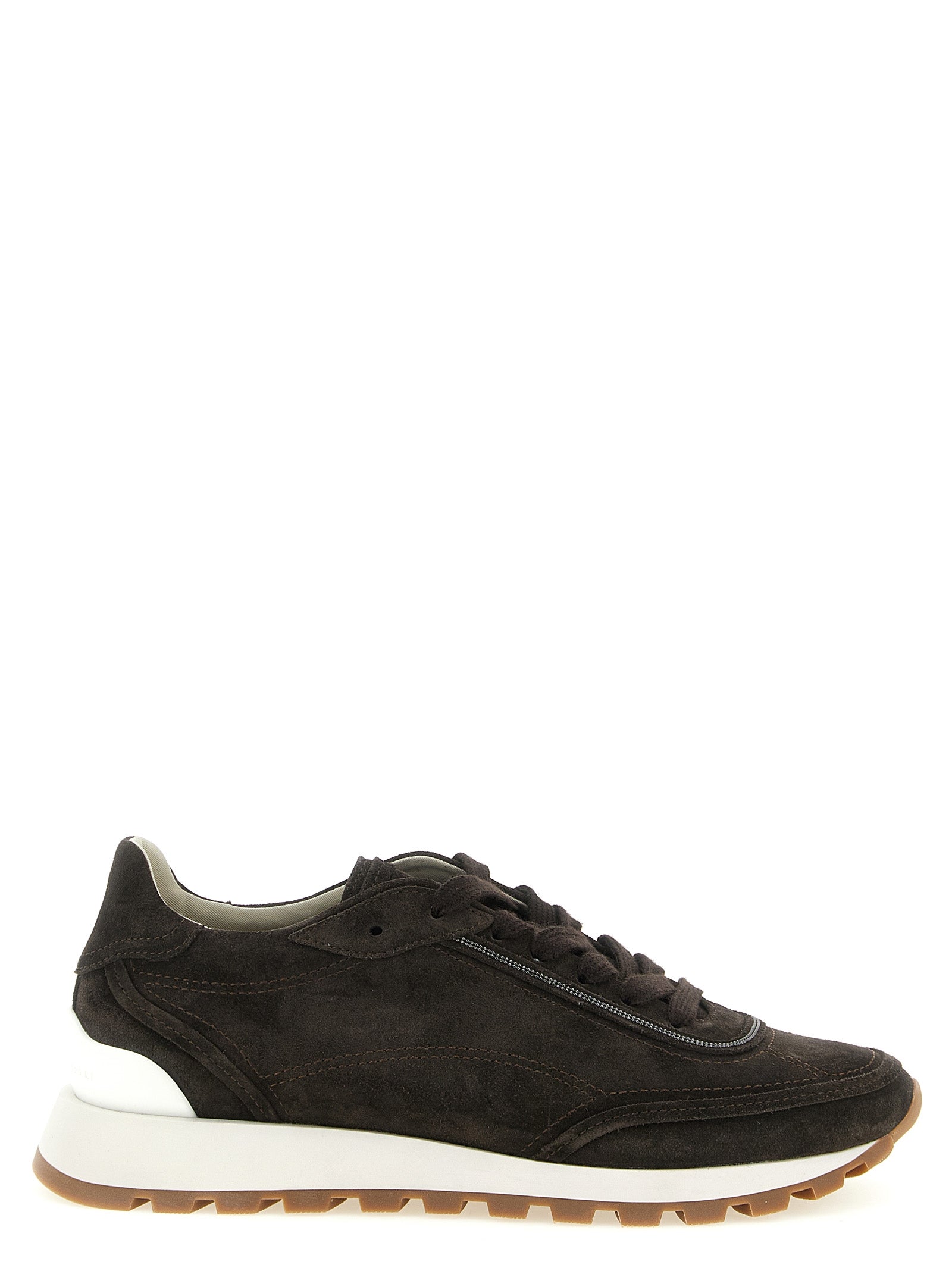 Brunello Cucinelli Brown Calfskin Sneakers Brunello Cucinelli