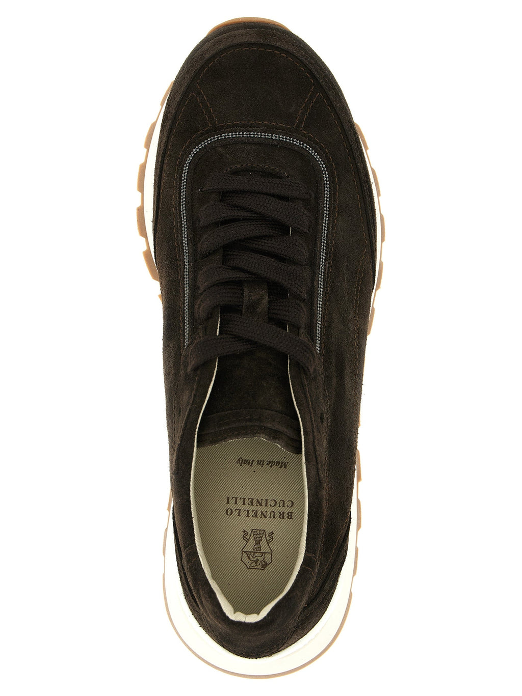 Brunello Cucinelli Brown Calfskin Sneakers Brunello Cucinelli