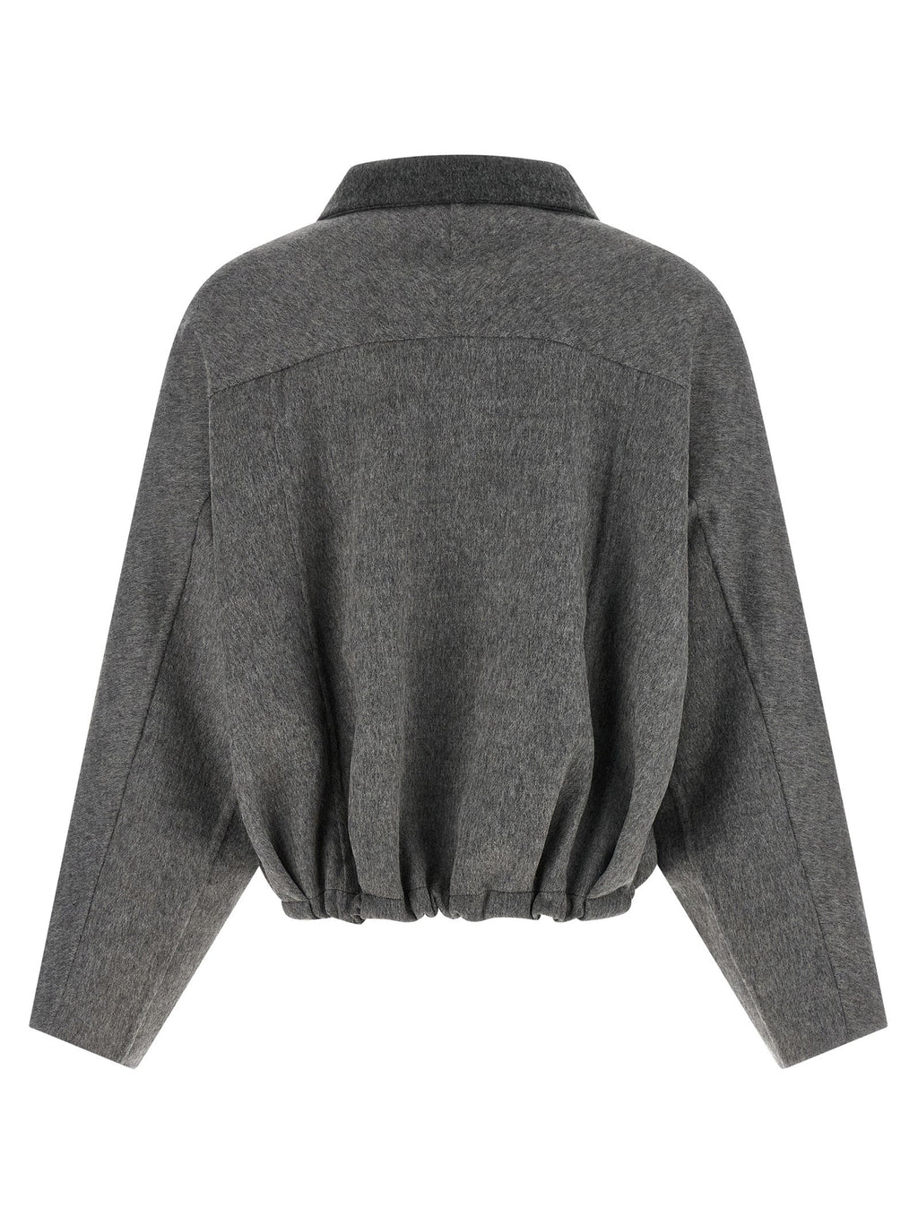 Brunello Cucinelli Gray Virgin Wool Full-Length Jacket Brunello Cucinelli