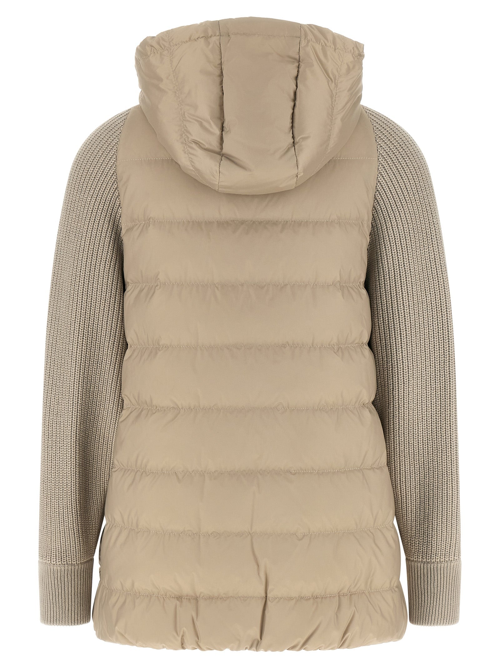 Brunello Cucinelli Beige Polyester Full-Length Jacket Brunello Cucinelli