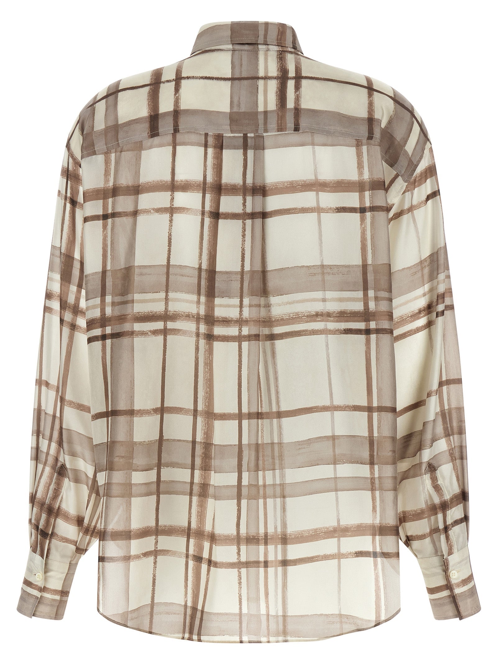 Brunello Cucinelli Beige Silk Blouse Brunello Cucinelli