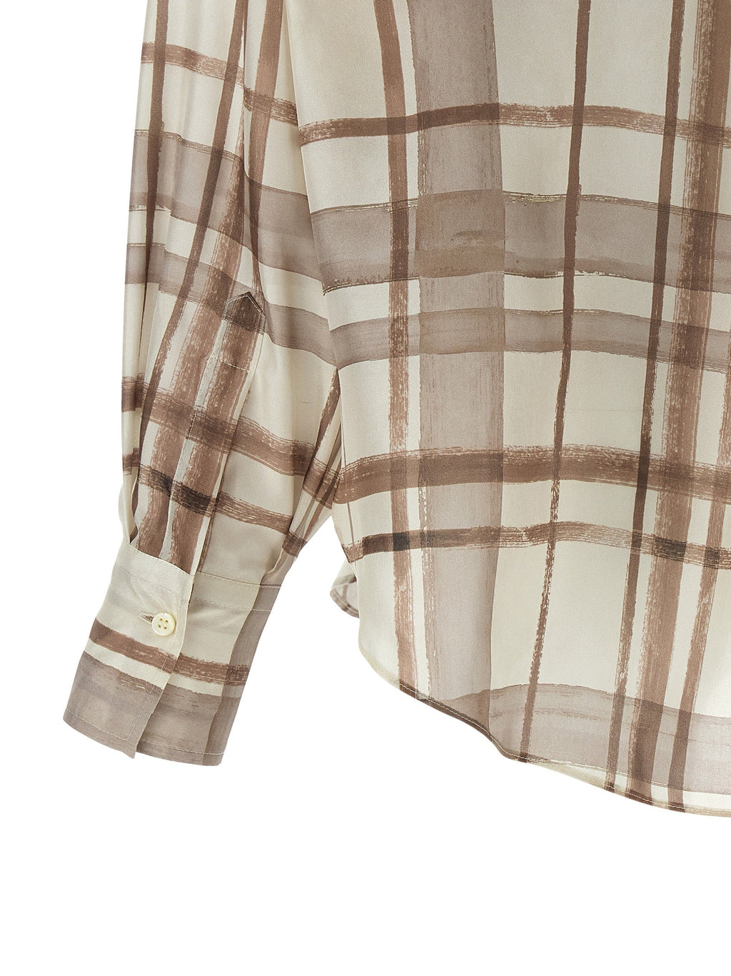 Brunello Cucinelli Beige Silk Blouse Brunello Cucinelli